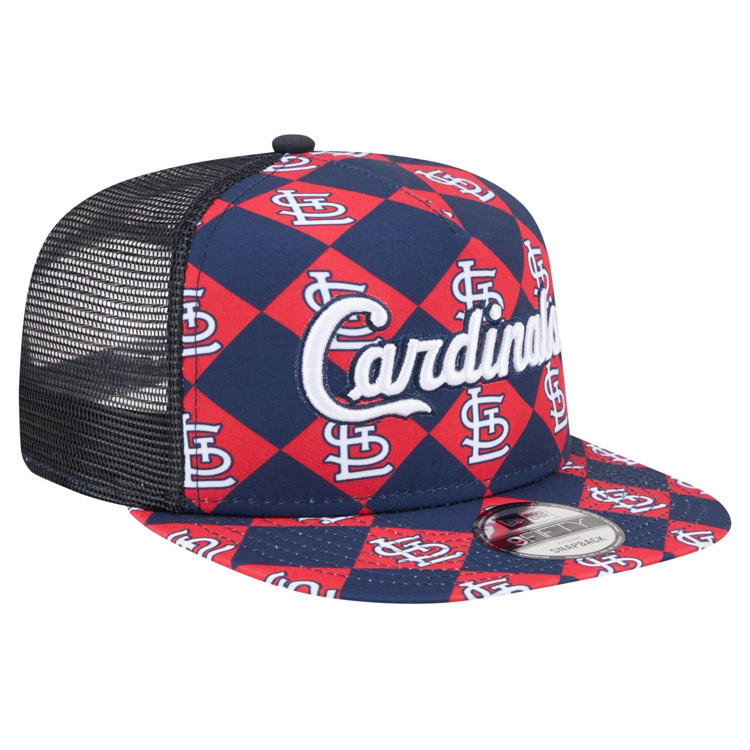 New Era St Louis Cardinals Seeing Diamonds A-Frame Trucker 9FIFTY Snapback Hat                                                   - view number 3