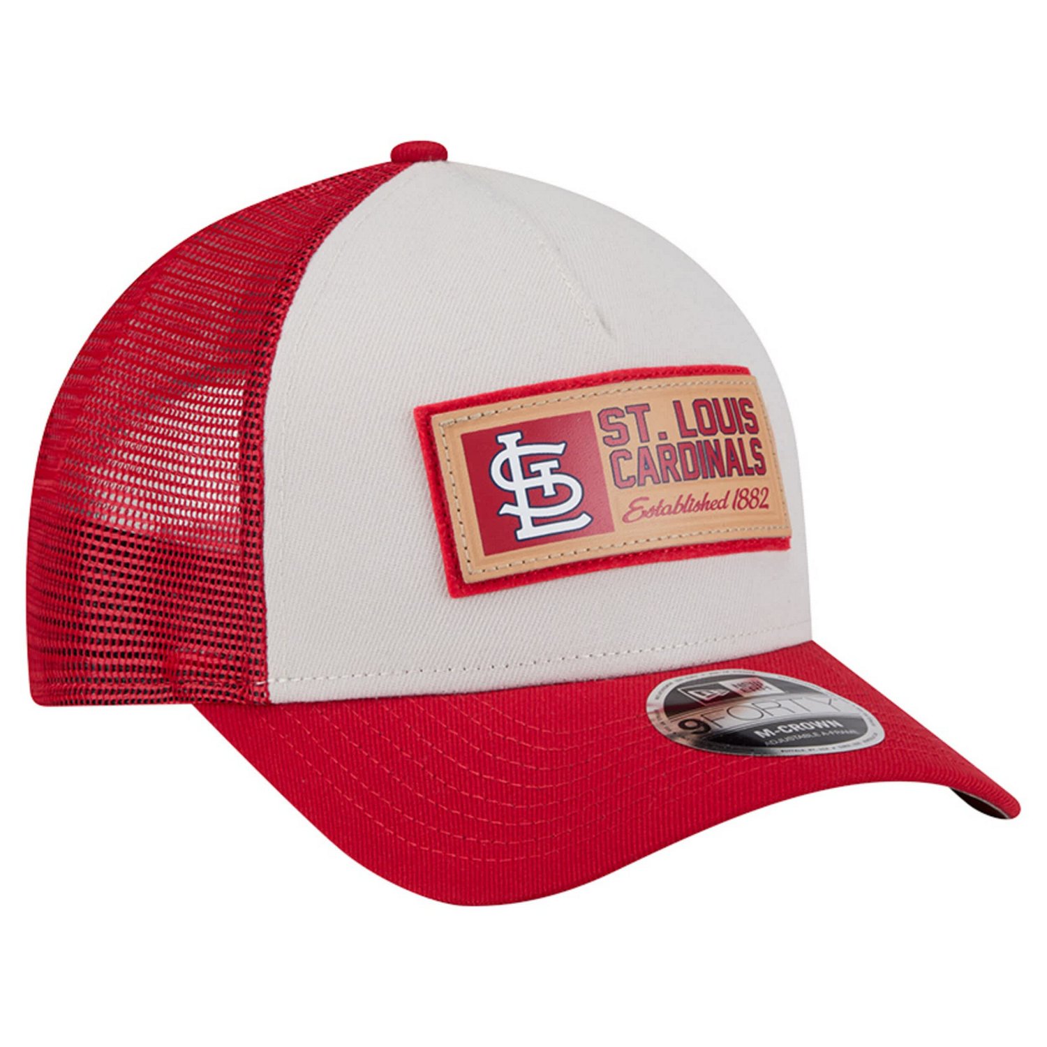 New Era St Louis Cardinals Text A-Frame Trucker 9FORTY Hat - view number 3
