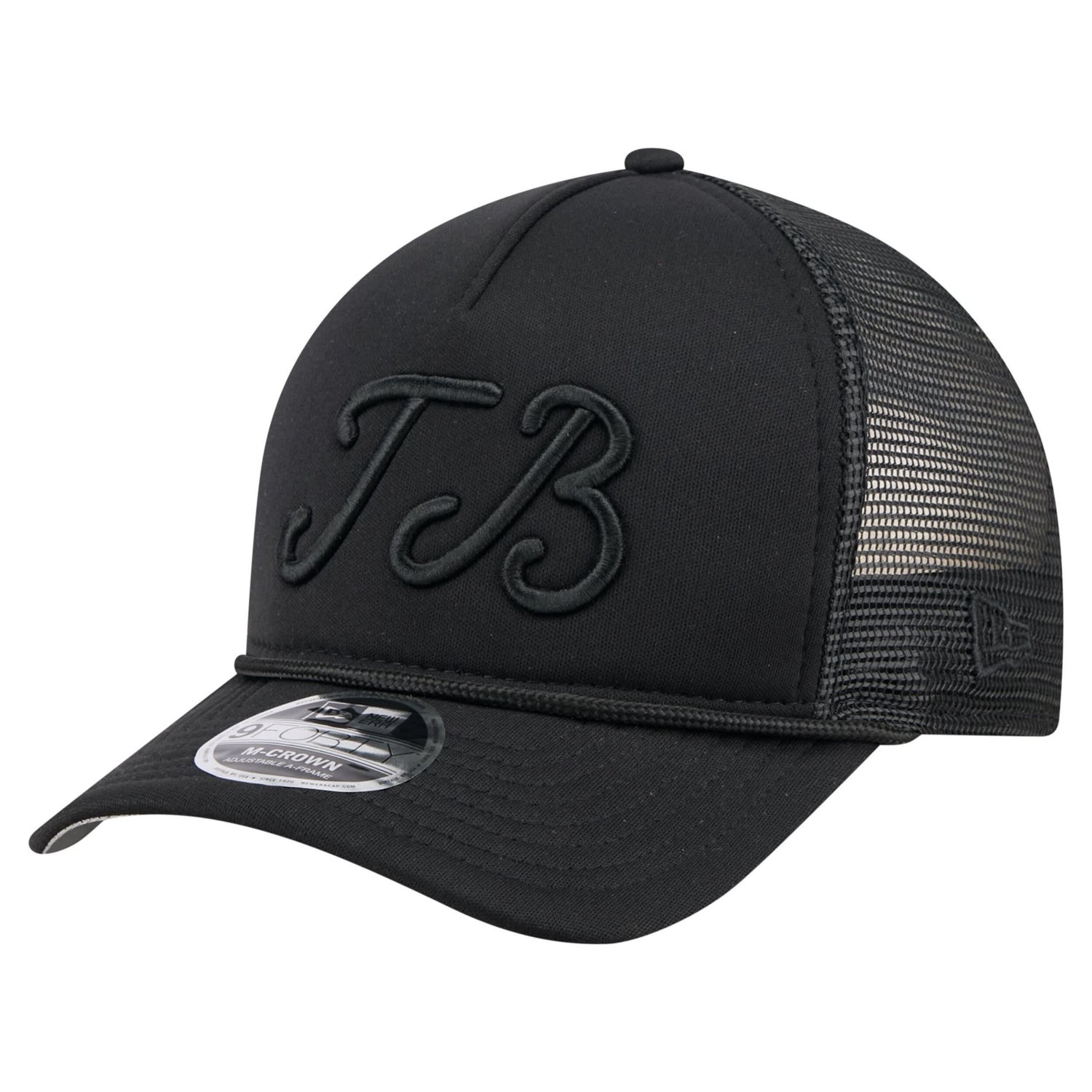 New Era Tampa Bay Rays City Initial 9FORTY A-Frame M-Crown Adjustable Trucker Hat