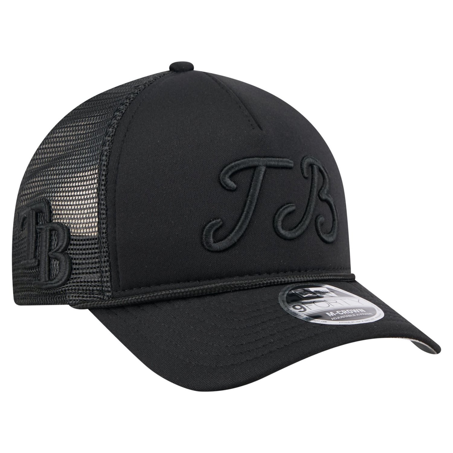 New Era Tampa Bay Rays City Initial 9FORTY A-Frame M-Crown Adjustable Trucker Hat