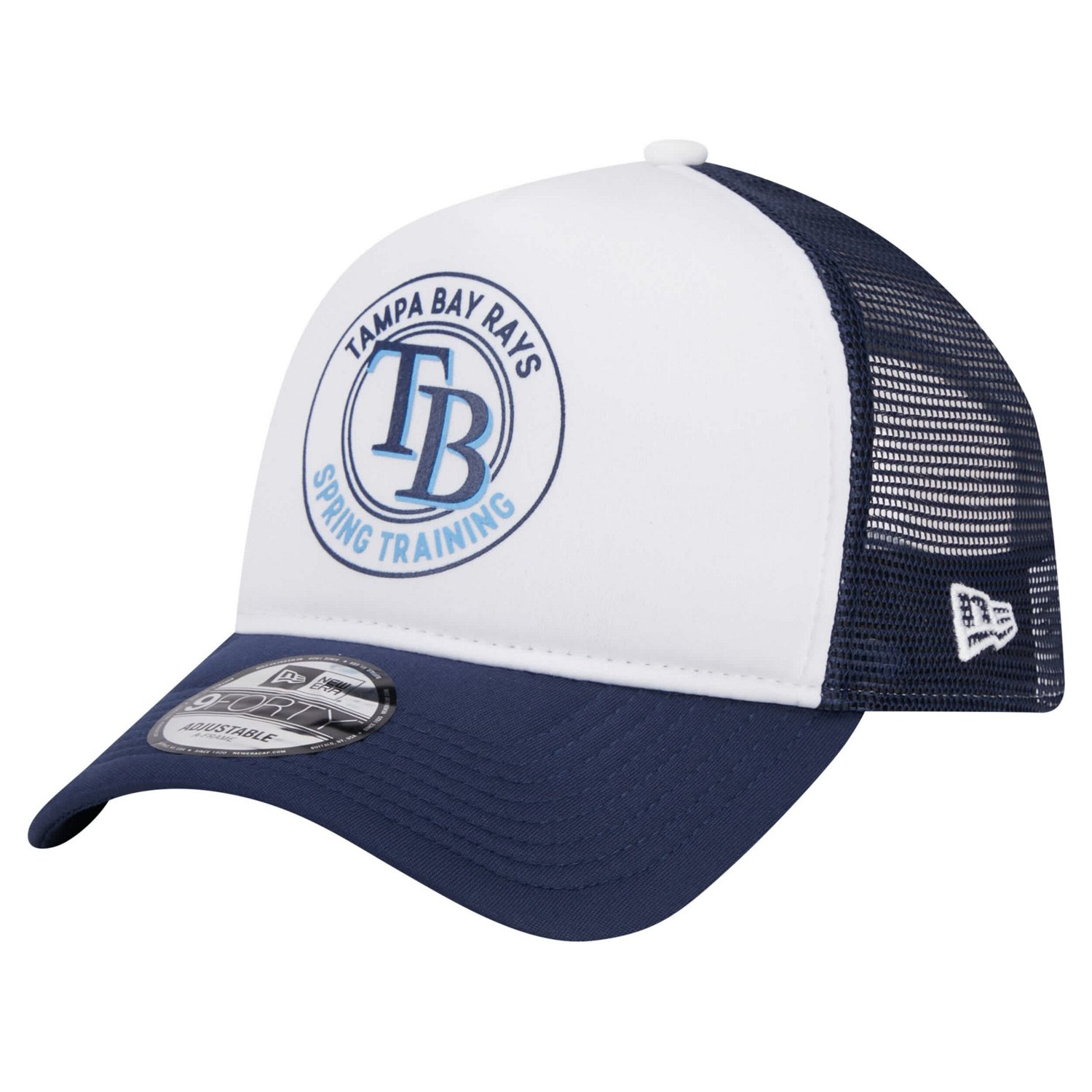 New Era Tampa Bay Rays Spring Training Circle Foam A-Frame 9FORTY Trucker Adjustable Hat