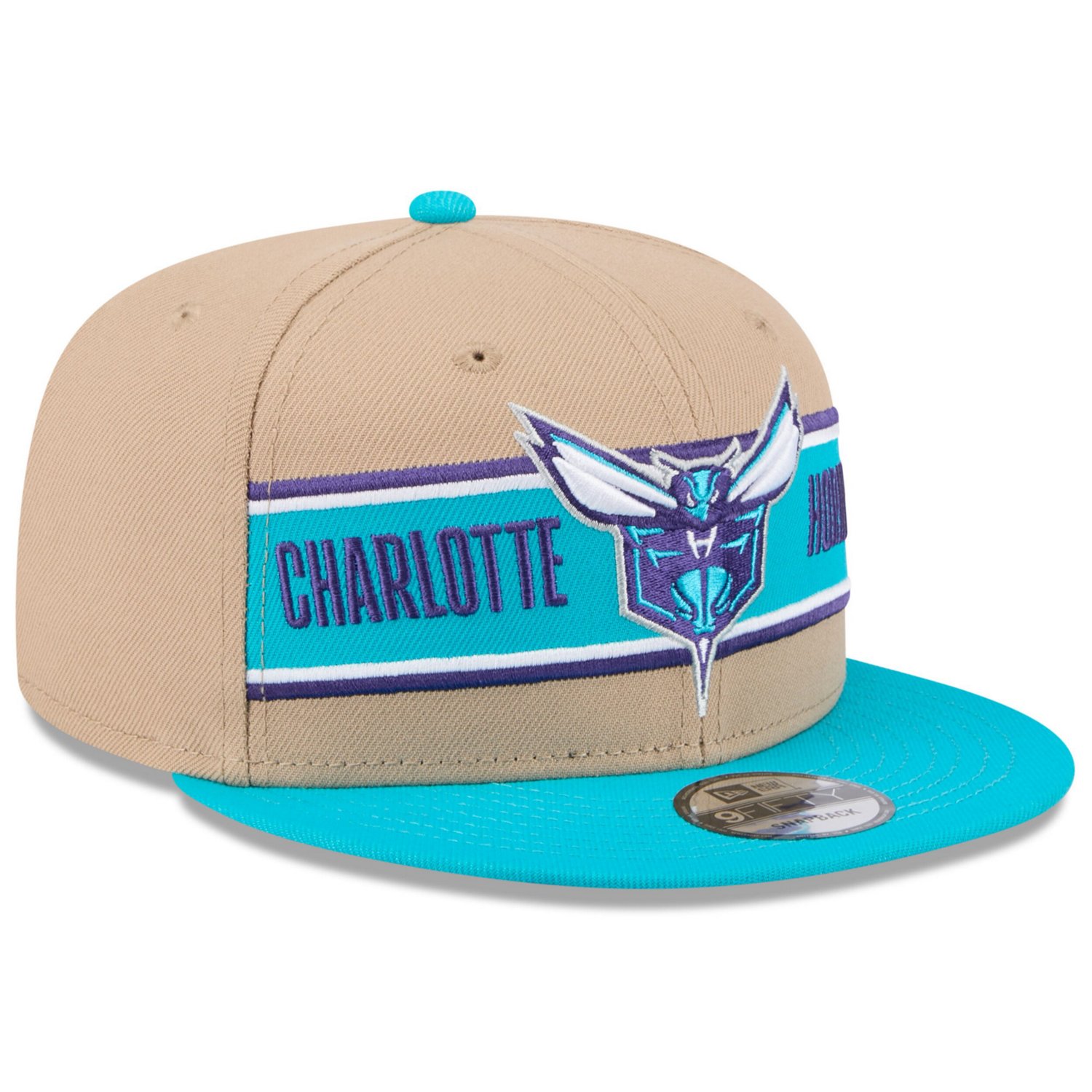 New Era Teal Charlotte Hornets 2024 NBA Draft 9FIFTY Snapback Hat - view number 3