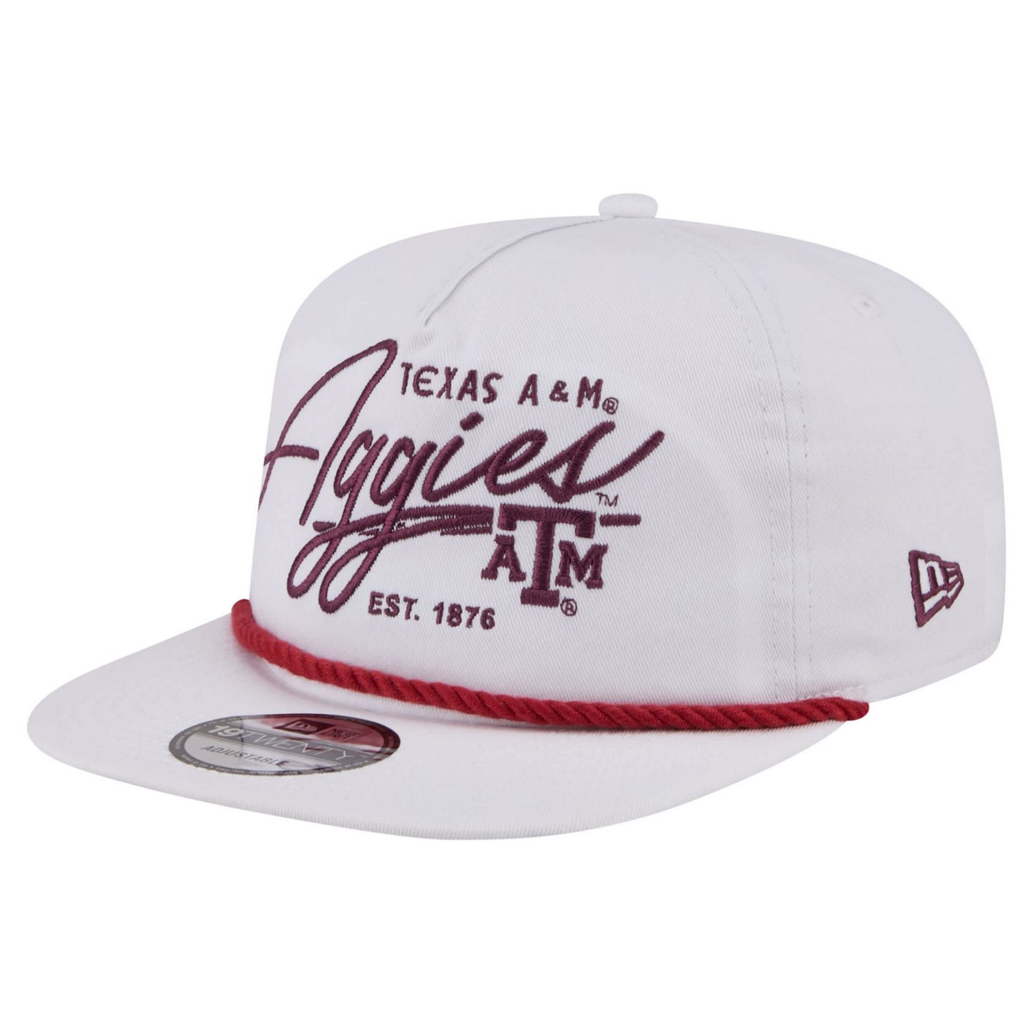 New Era Texas AM Aggies Team Rope 19TWENTY Adjustable Hat - view number 3