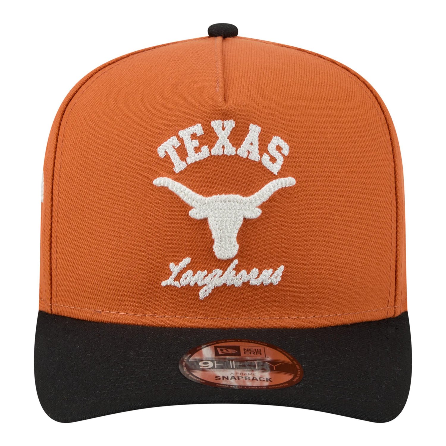 New Era Texas Black Texas Longhorns Two-Tone Arched 9FIFTY Snapback Hat - view number 2