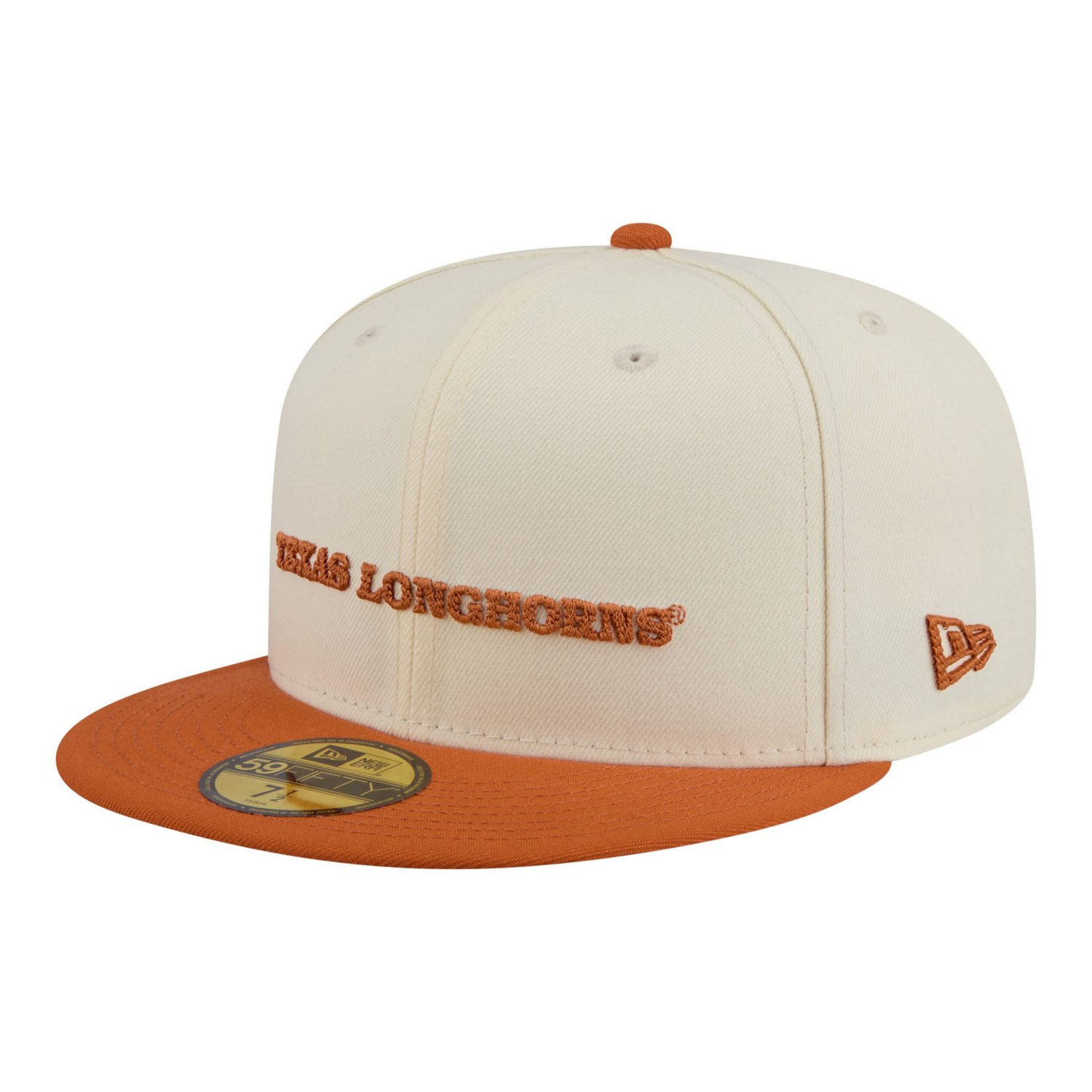 New Era Texas Orange Texas Longhorns Two-Tone Script 59FIFTY Fitted Hat