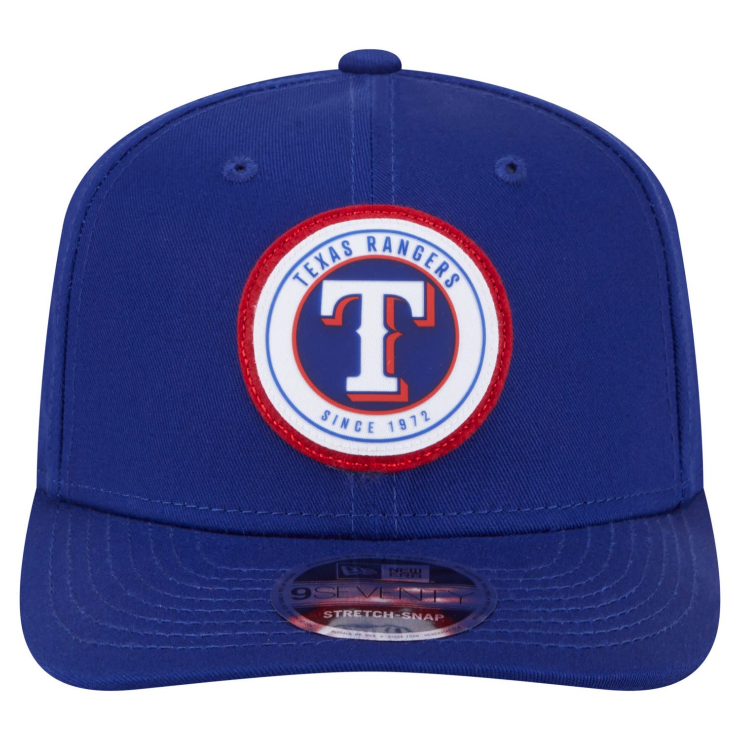 New Era Texas Rangers Circle Patch 9SEVENTY Stretch-Snap Hat - view number 2