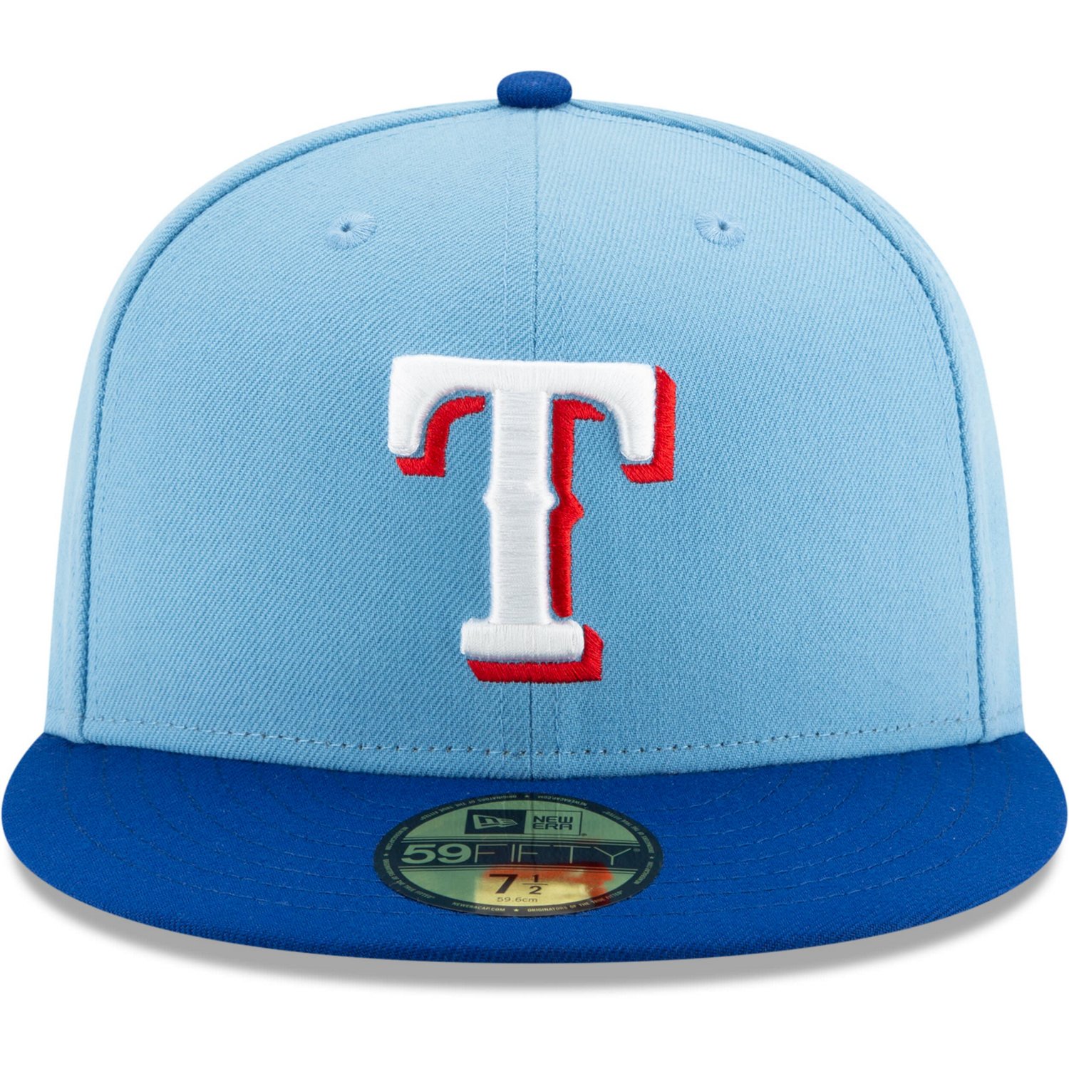 New Era Texas Rangers Light /Royal On-Field Authentic Collection 59FIFTY Fitted Hat                                              - view number 2