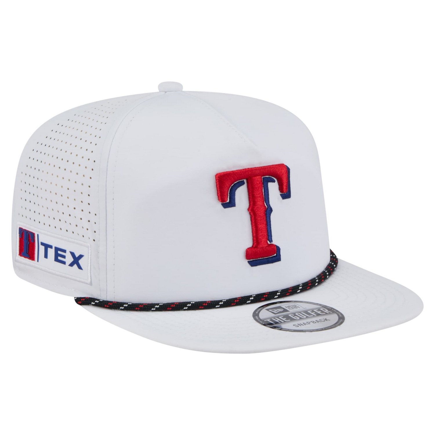 New Era Texas Rangers Perforated Golfer Snapback Hat