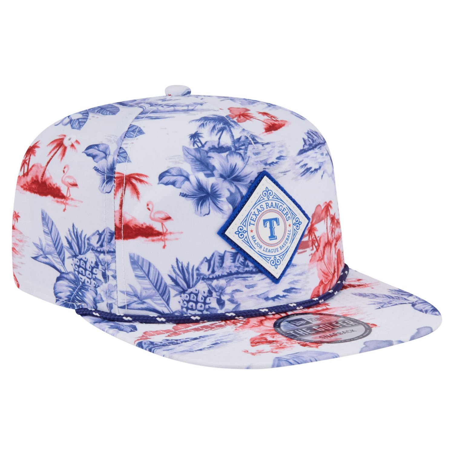 New Era Texas Rangers Printed Island Golfer Snapback Hat