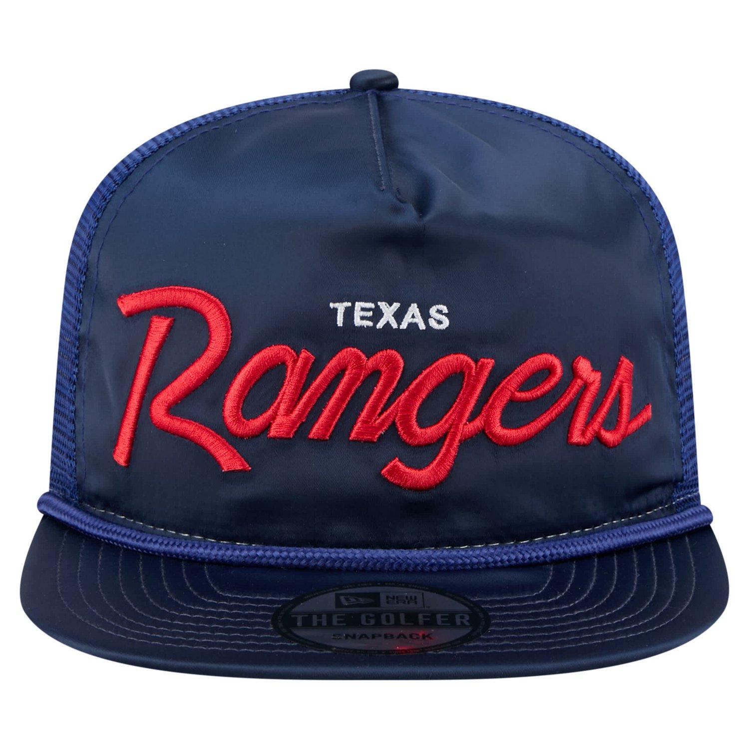 New Era Texas Rangers Retro Satin Script Golfer Adjustable Hat