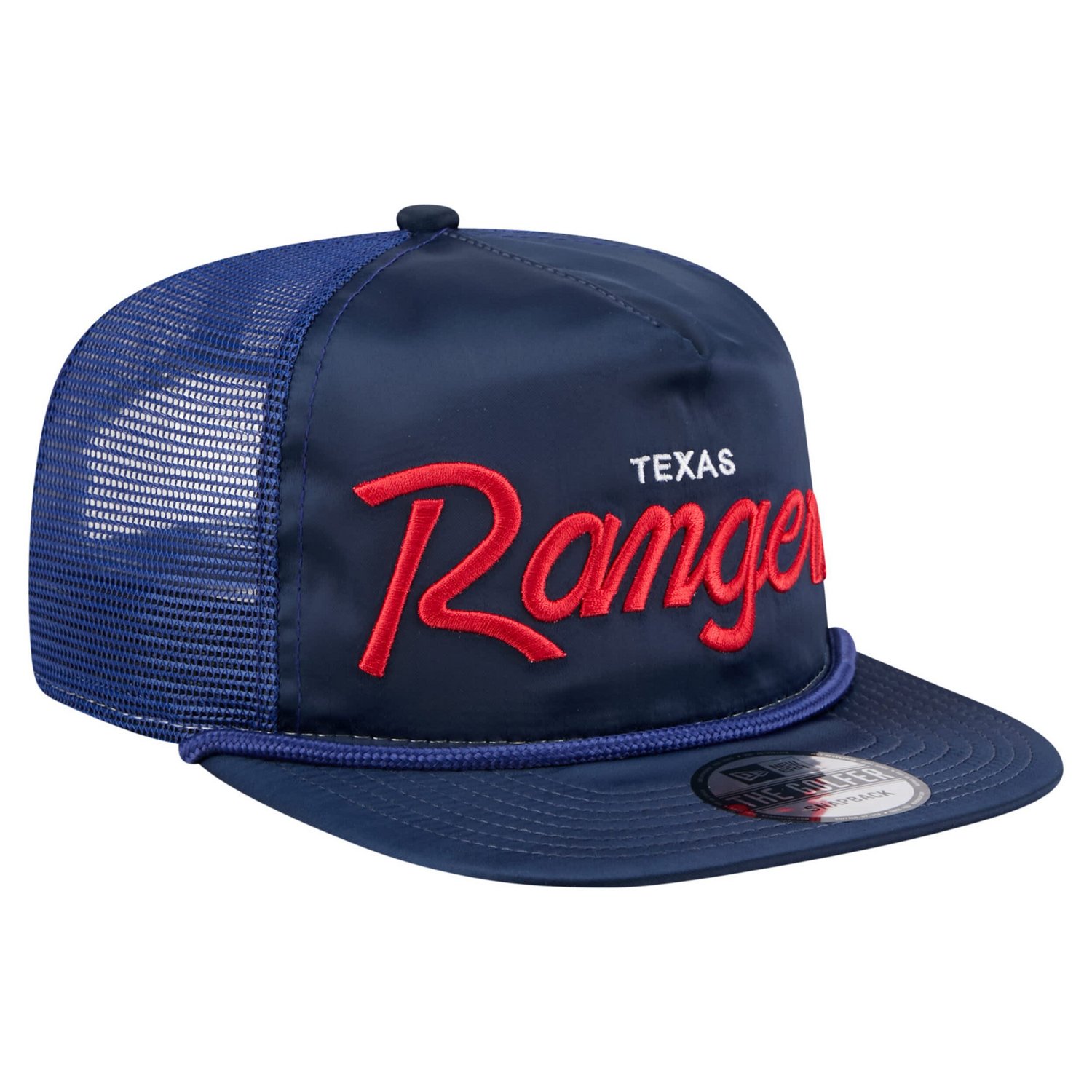 New Era Texas Rangers Retro Satin Script Golfer Adjustable Hat