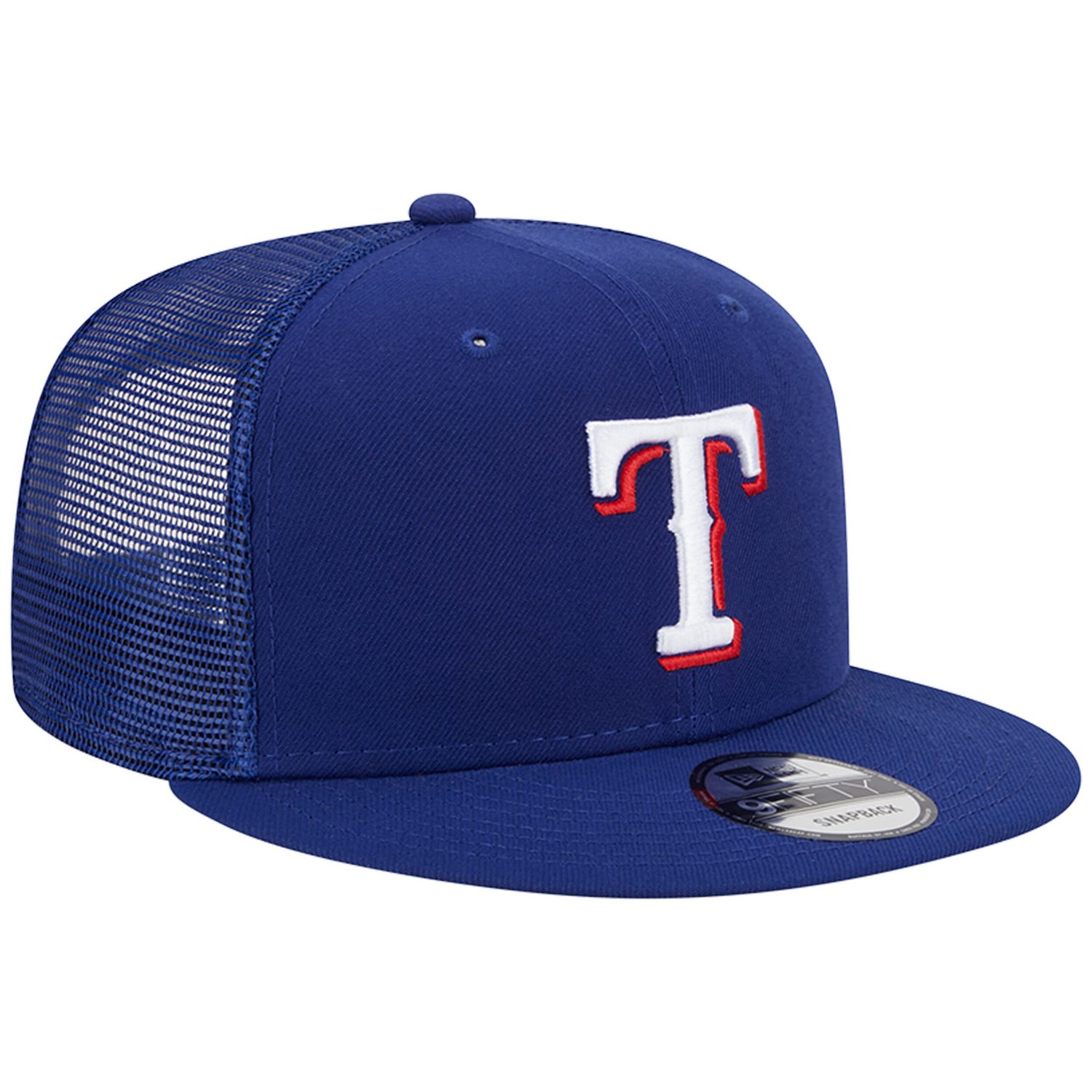 New Era Texas Rangers Team Color Trucker 9FIFTY Snapback Hat - view number 3