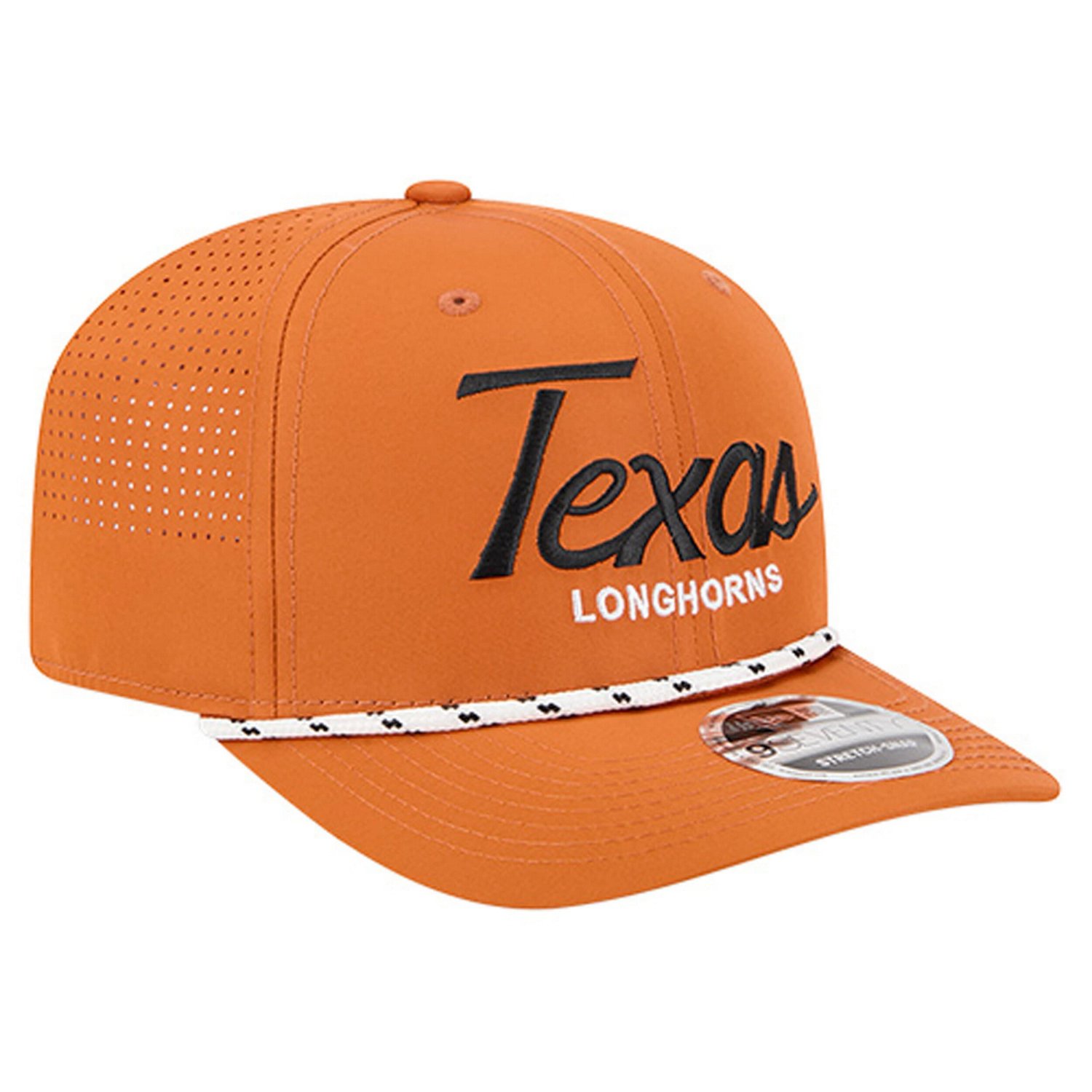 New Era Texas Texas Longhorns Script Performance Rope 9SEVENTY Adjustable Hat - view number 3