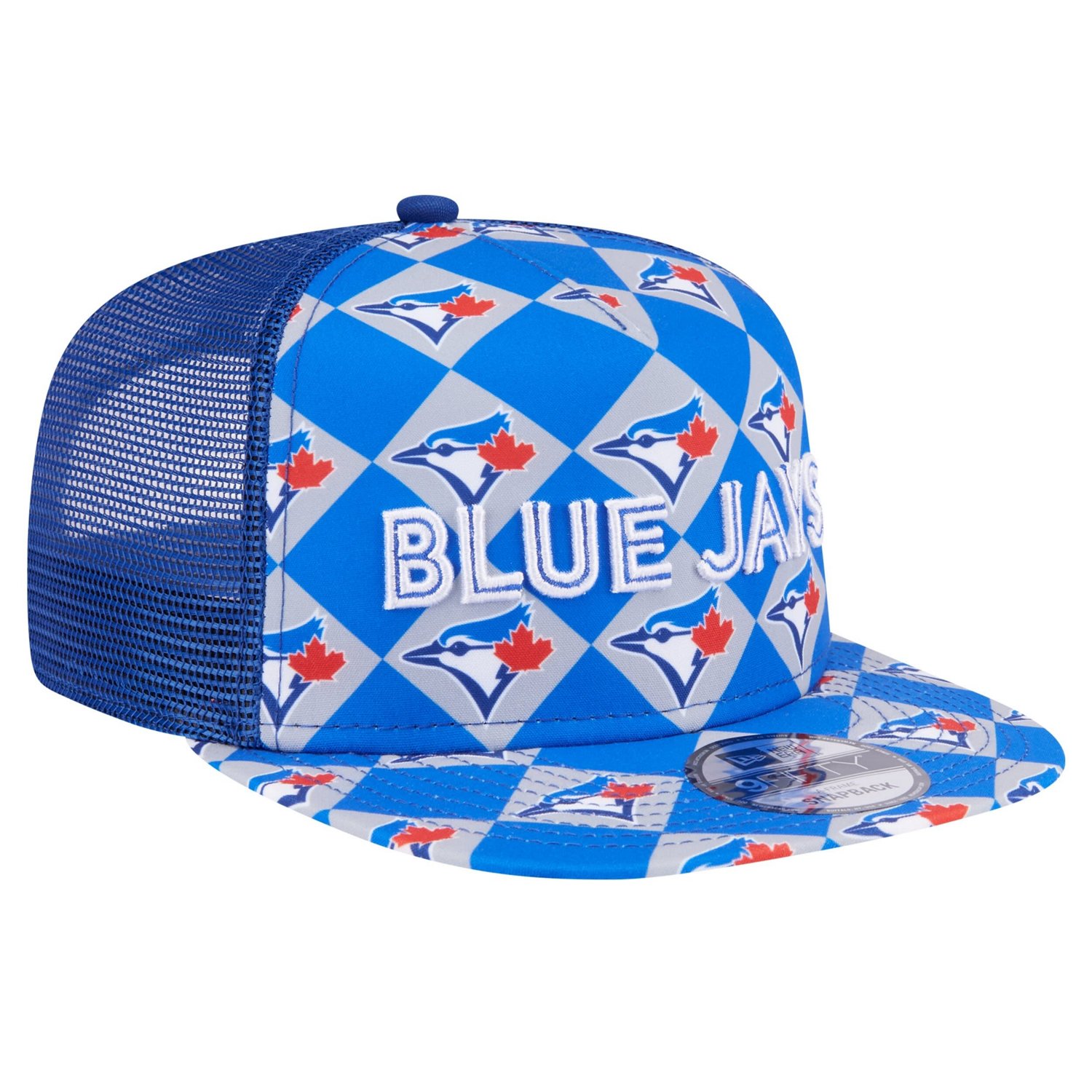 New Era Toronto Blue Jays Seeing Diamonds A-Frame Trucker 9FIFTY Snapback Hat - view number 3