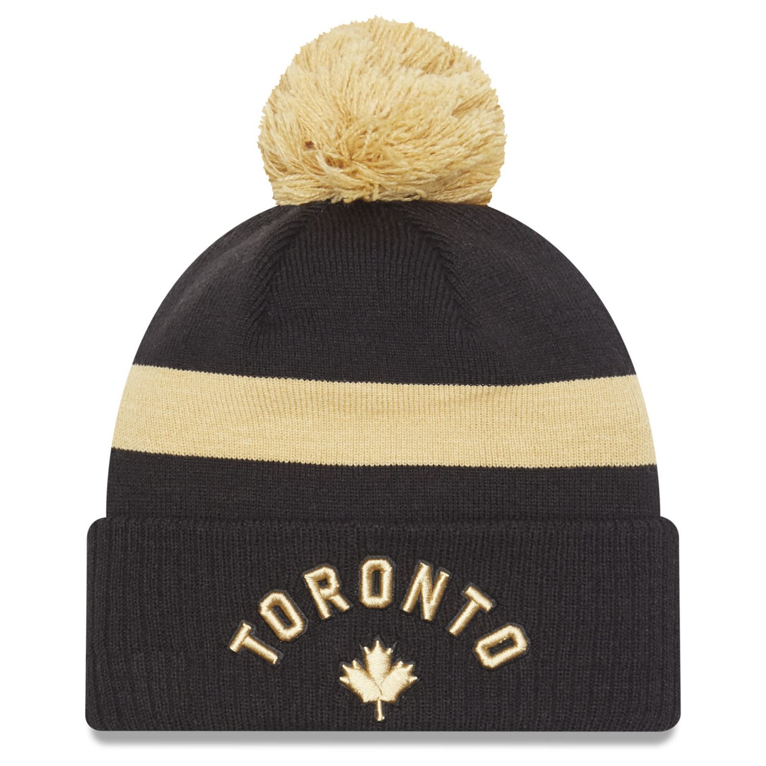 New Era Toronto Raptors 2022/23 City Edition Official Cuffed Pom Knit Hat