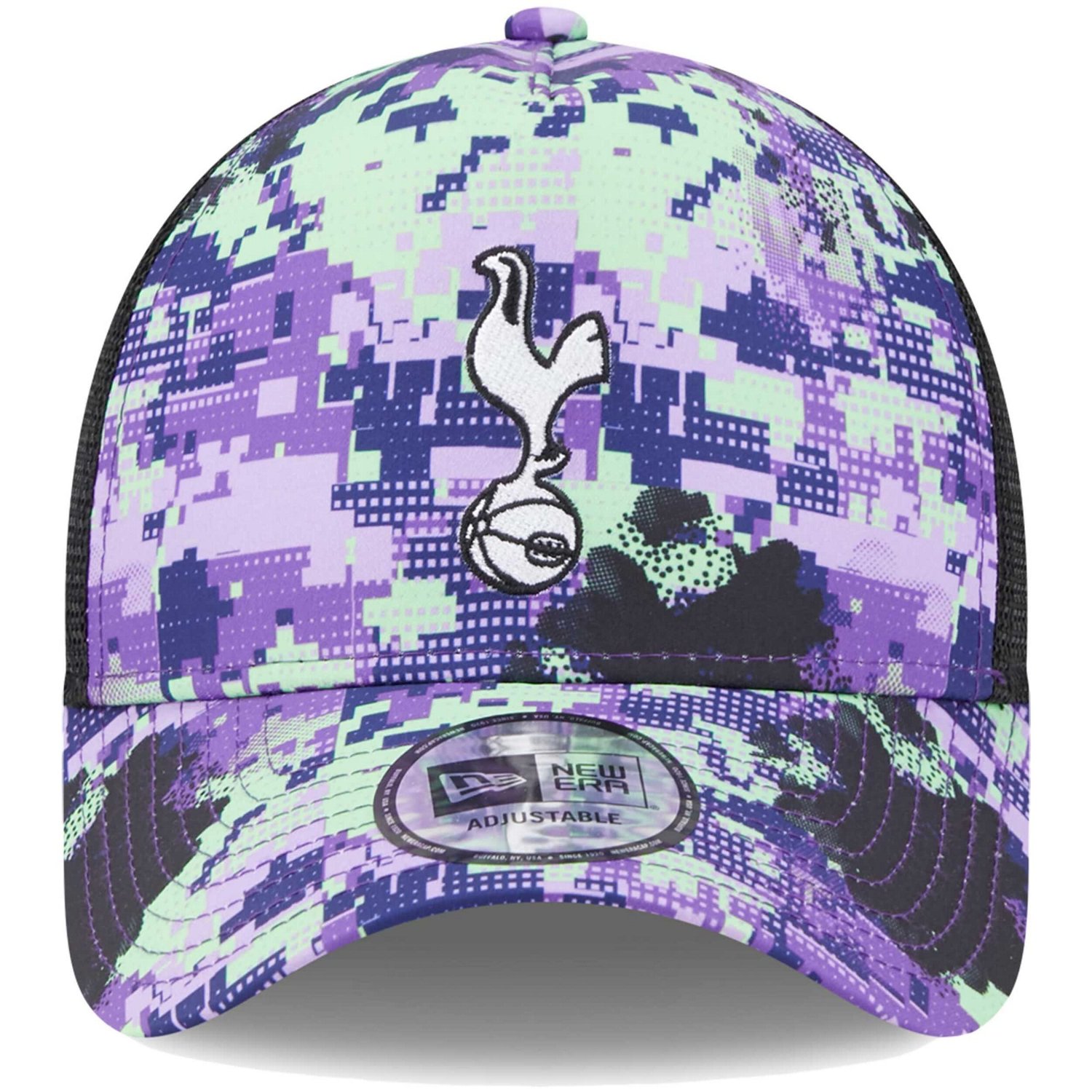 New Era Tottenham Hotspur Glitch All Over Print E-Frame Trucker Adjustable Hat - view number 2