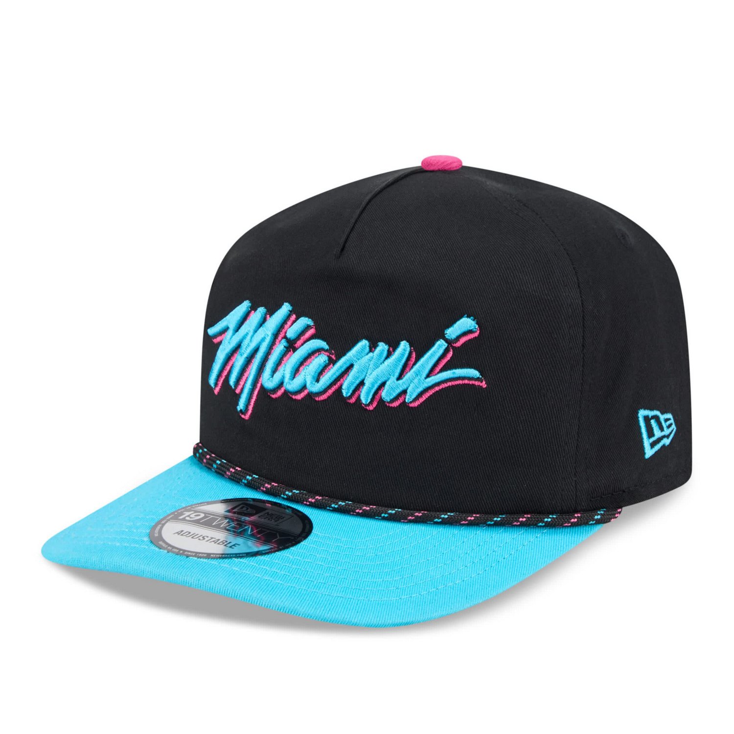 New Era Turquoise Miami Heat 2025 26 City Edition 19TWENTY Adjustable Hat - view number 3