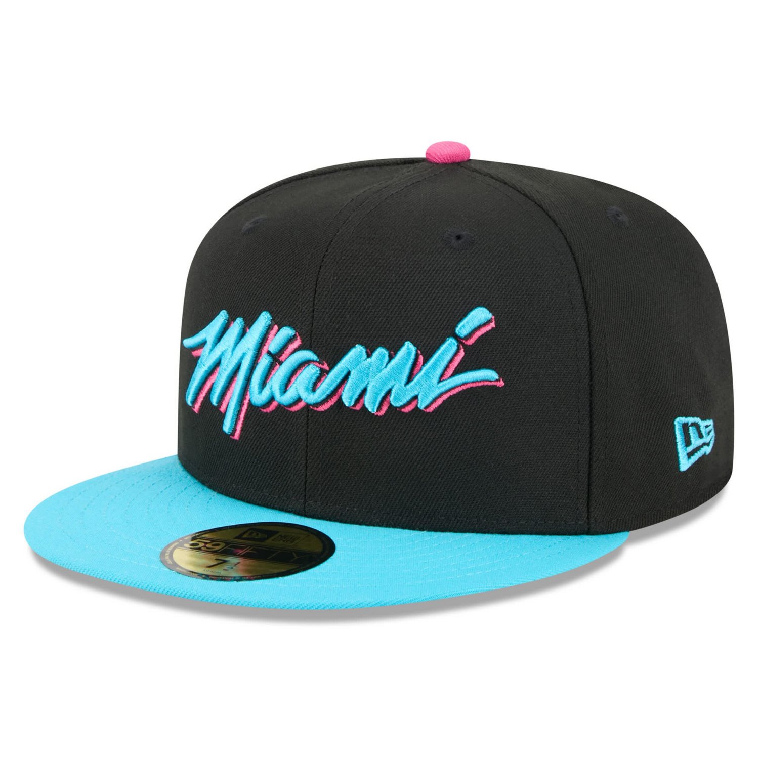 New Era Turquoise Miami Heat 2025 26 City Edition 59FIFTY Fitted Hat - view number 3