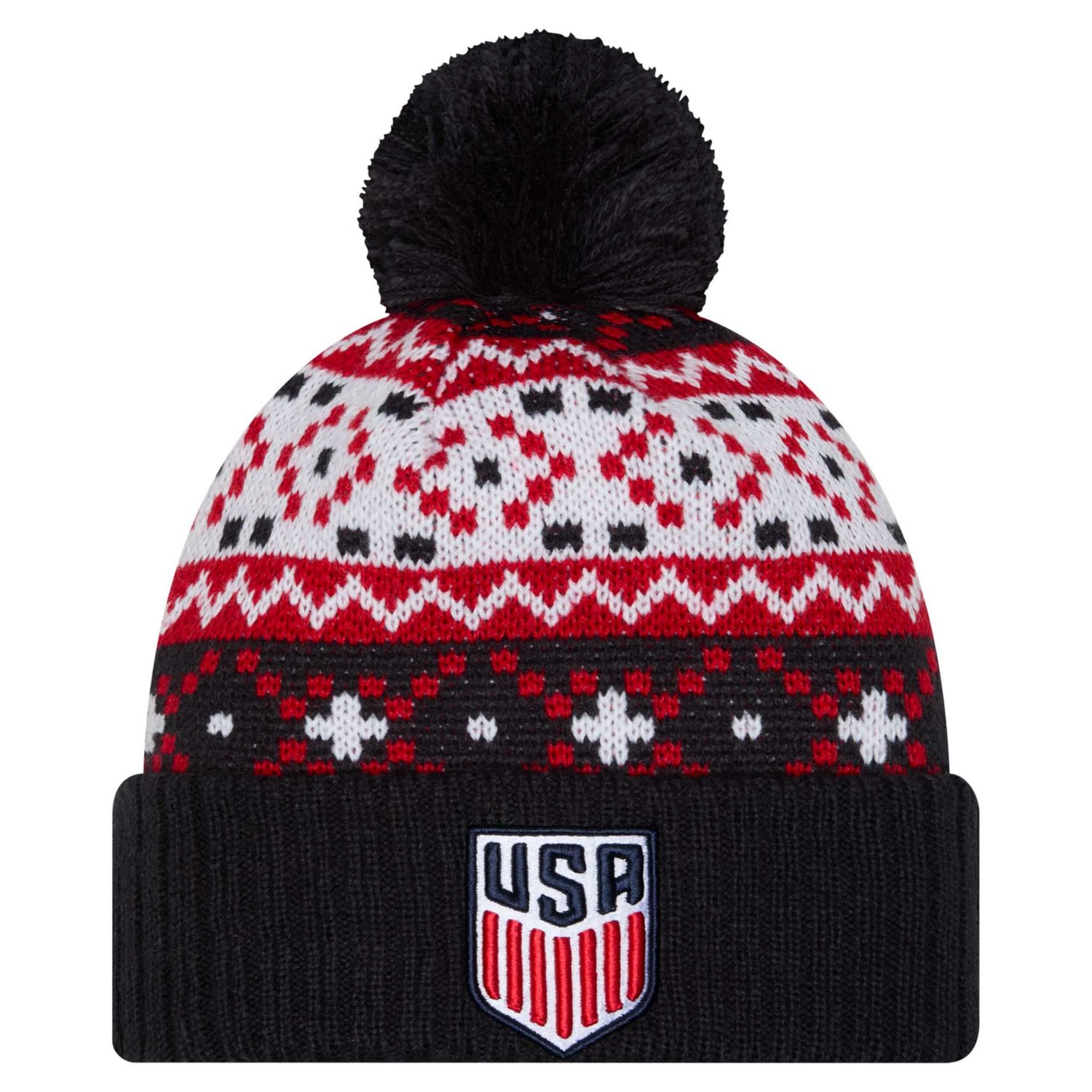 New Era USMNT Nostalgia Cuffed Knit Hat with Pom