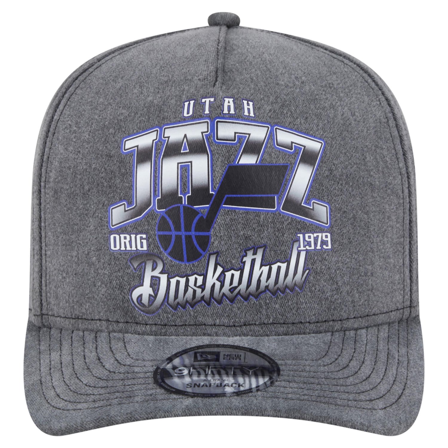 New Era Utah Jazz Throwback Washed Pre-Curved 9FIFTY Snapback Hat - view number 2