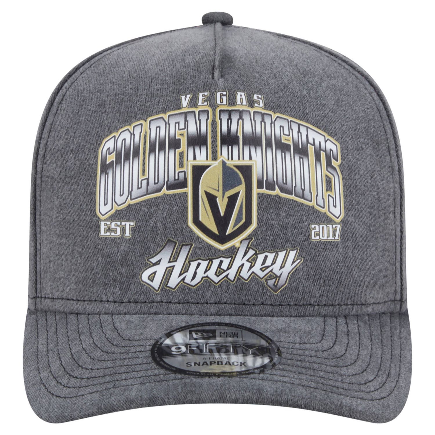 New Era Vegas Golden Knights Throwback Washed A-Frame Pre-Curved 9FIFTY Snapback Hat - view number 2