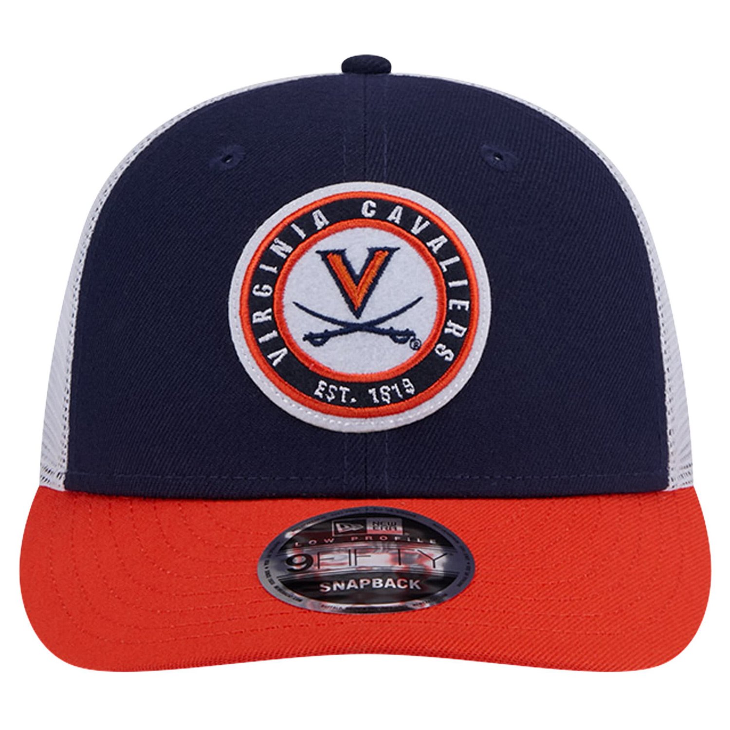 New Era Virginia Cavaliers Throwback Circle Patch 9FIFTY Trucker Snapback Hat - view number 2