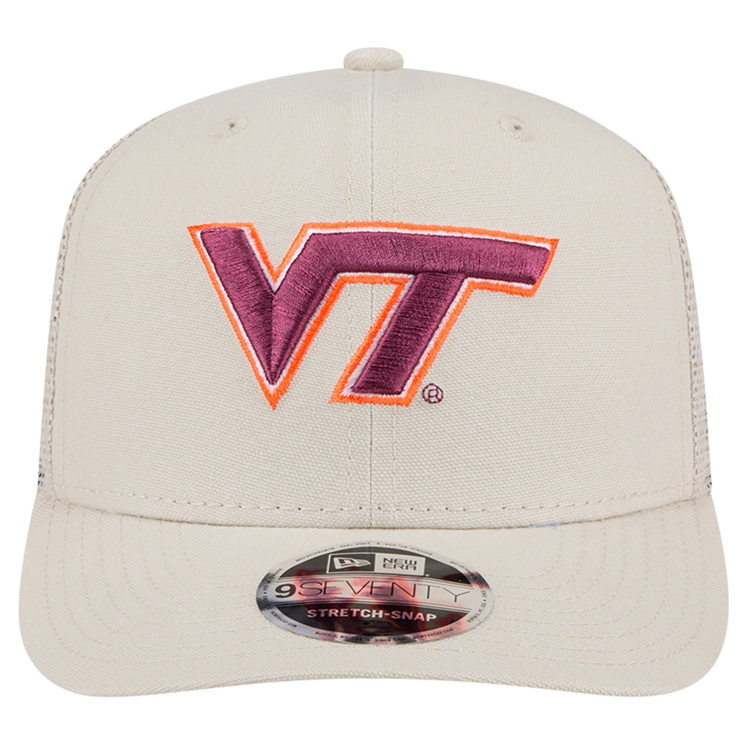 New Era Virginia Tech Hokies Canvas 9SEVENTY Stretch-Snap Adjustable Hat - view number 2