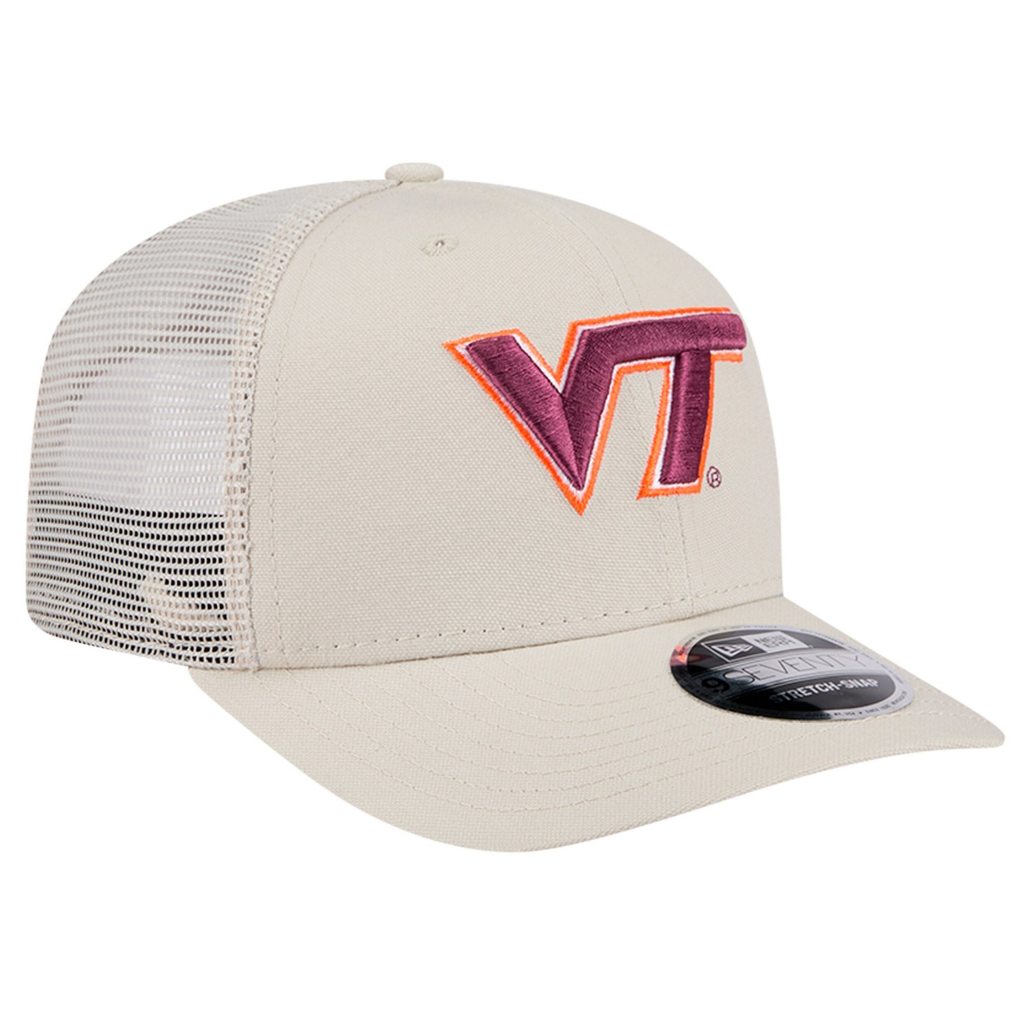 New Era Virginia Tech Hokies Canvas 9SEVENTY Stretch-Snap Adjustable Hat - view number 3