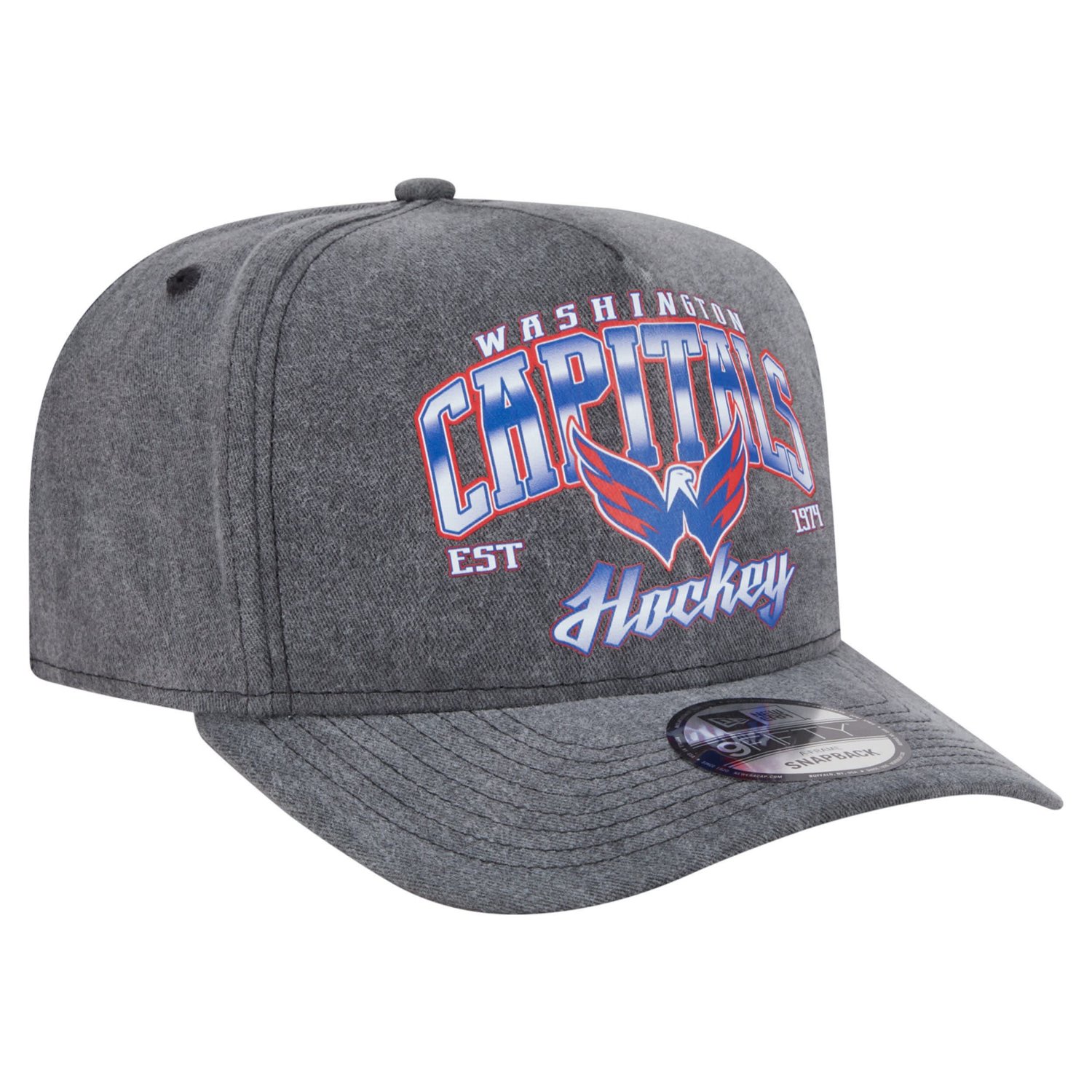 New Era Washington Capitals Throwback Washed A-Frame Pre-Curved 9FIFTY Snapback Hat - view number 3