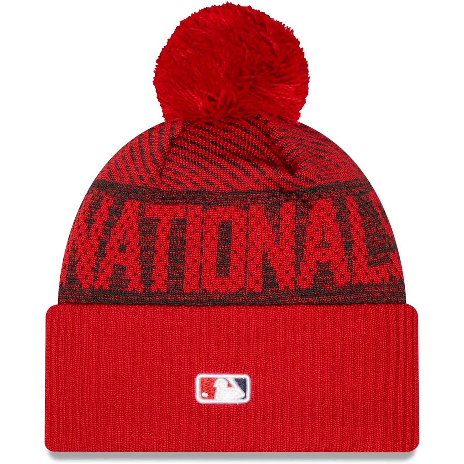 New Era Washington Nationals Authentic Collection Sport Cuffed Knit Hat with Pom                                                 - view number 2