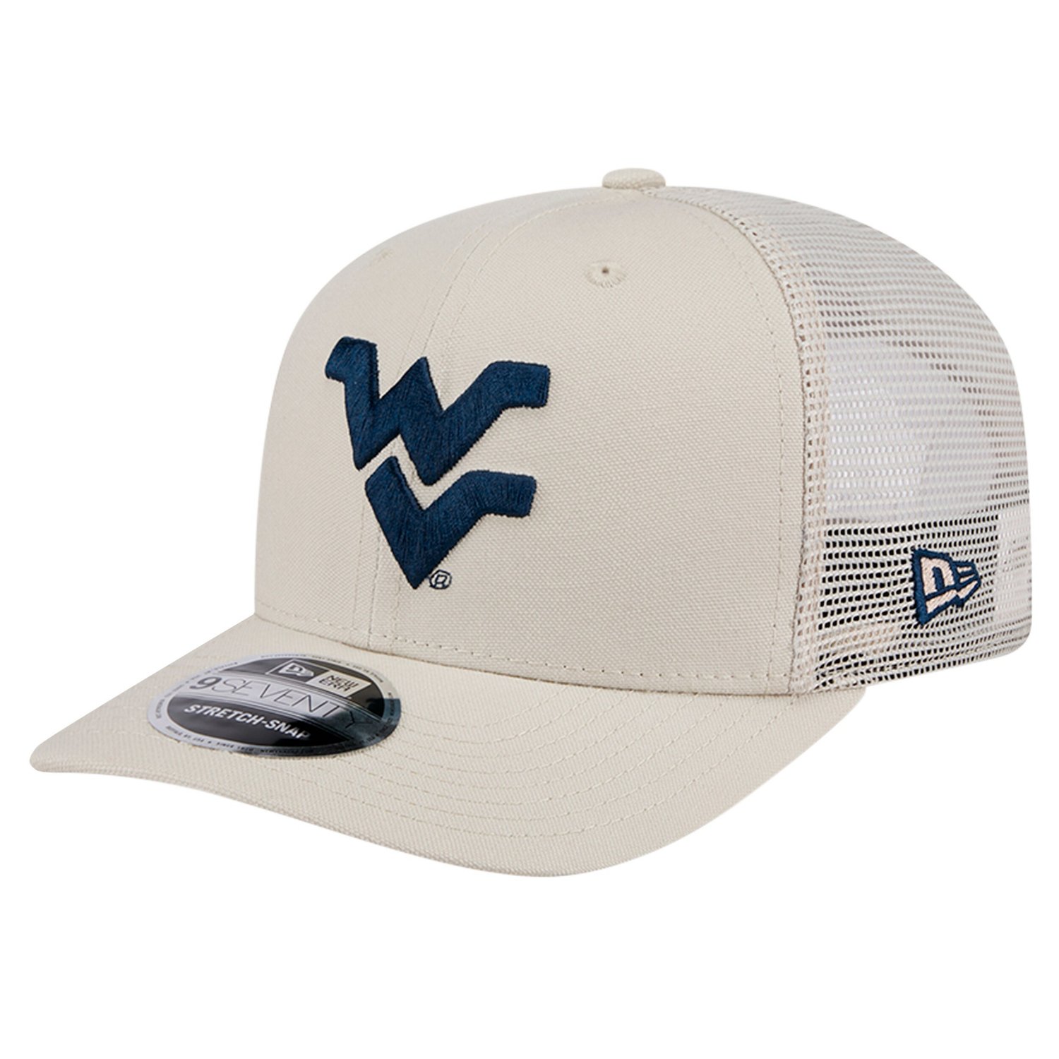 New Era West Virginia Mountaineers Canvas 9SEVENTY Stretch-Snap Adjustable Hat