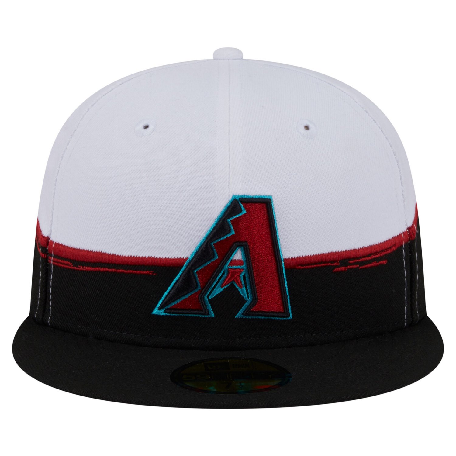 New Era White Arizona Diamondbacks Paint Stroke 59FIFTY Fitted Hat - view number 2