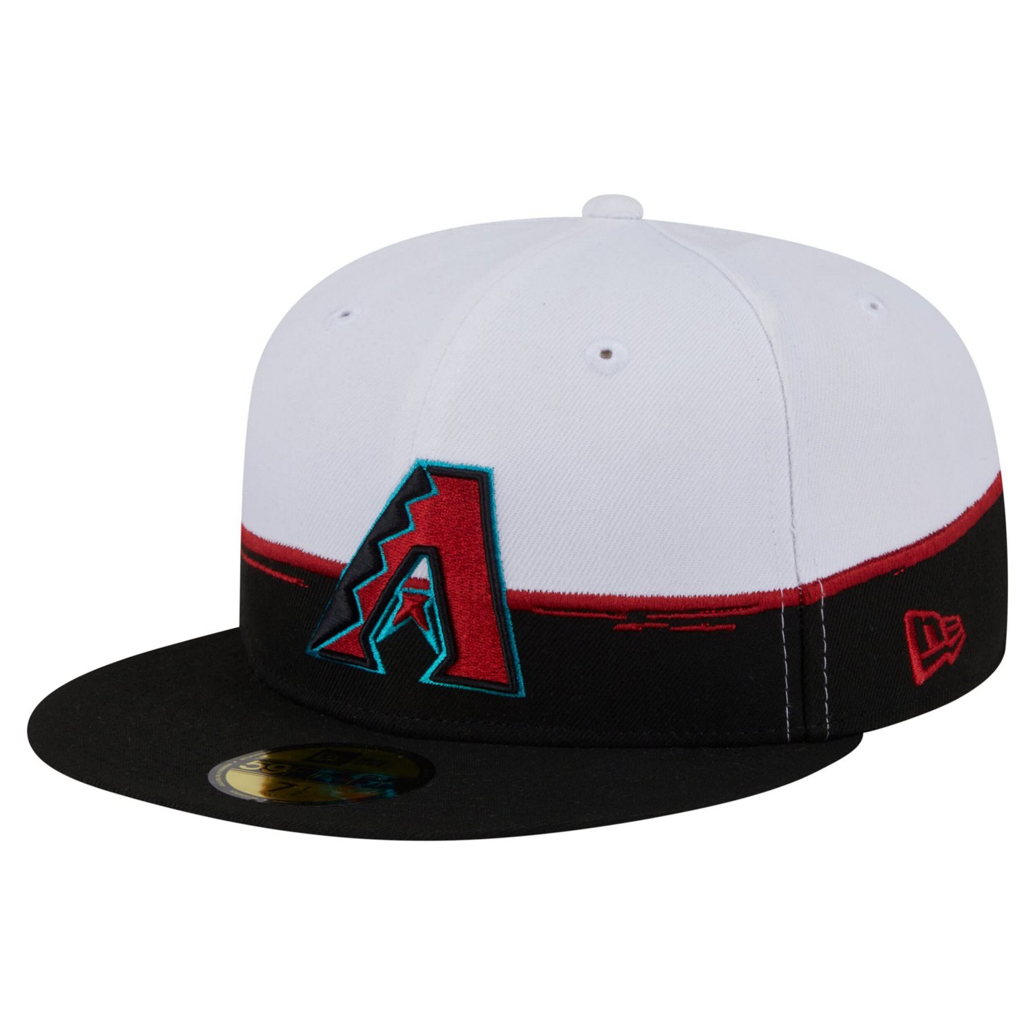 New Era White Arizona Diamondbacks Paint Stroke 59FIFTY Fitted Hat