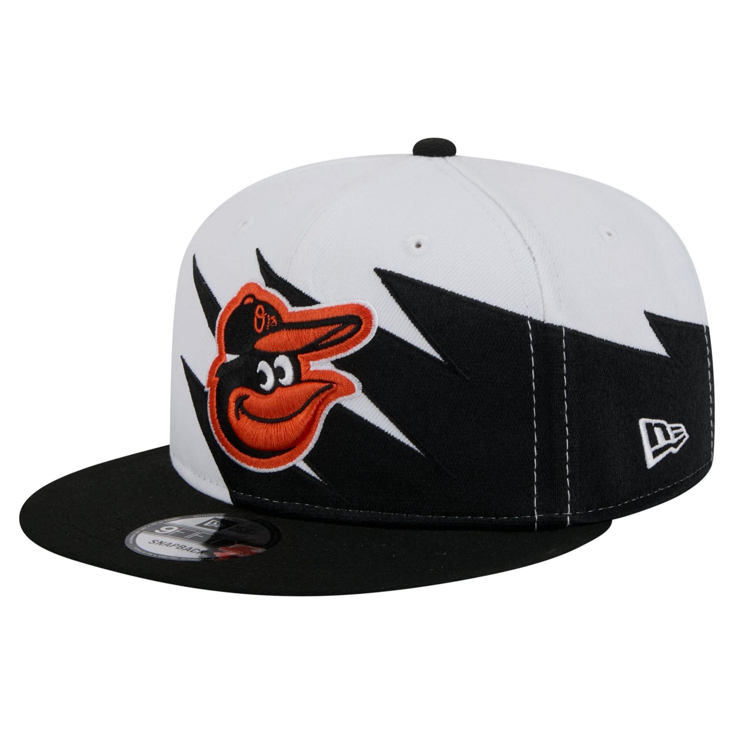 New Era White Baltimore Orioles Jagged 9FIFTY Snapback Hat                                                                       - view number 1