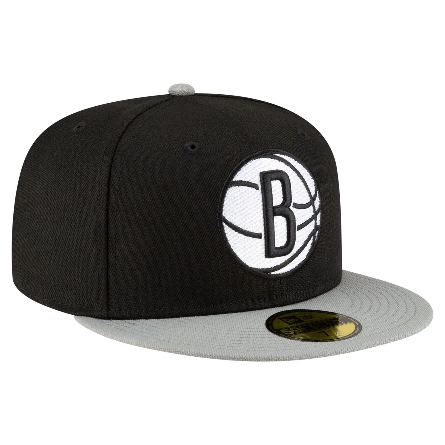 New Era White Brooklyn Nets 2-Tone 59FIFTY Fitted Hat - view number 3