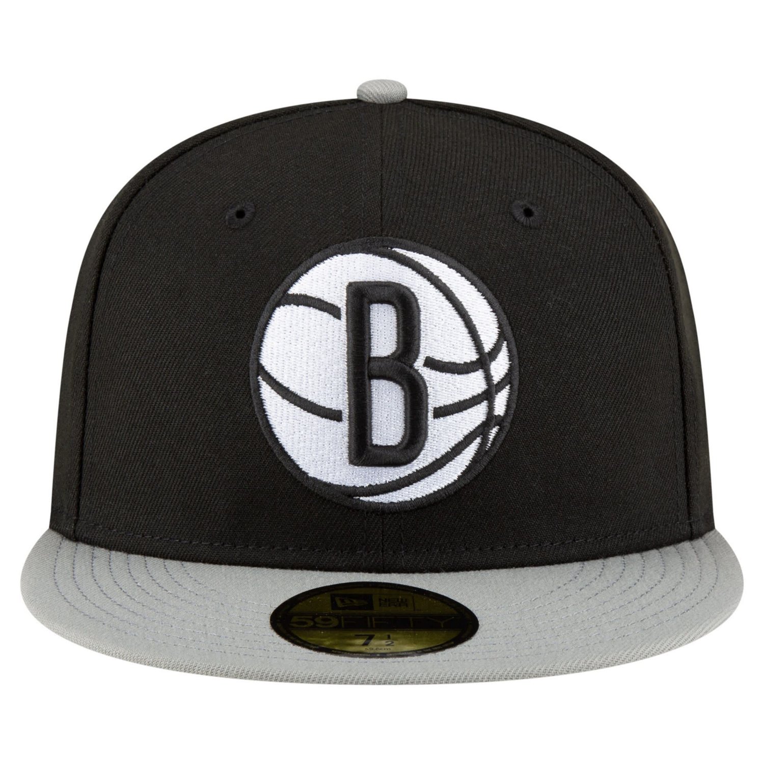 New Era White Brooklyn Nets 2-Tone 59FIFTY Fitted Hat - view number 2