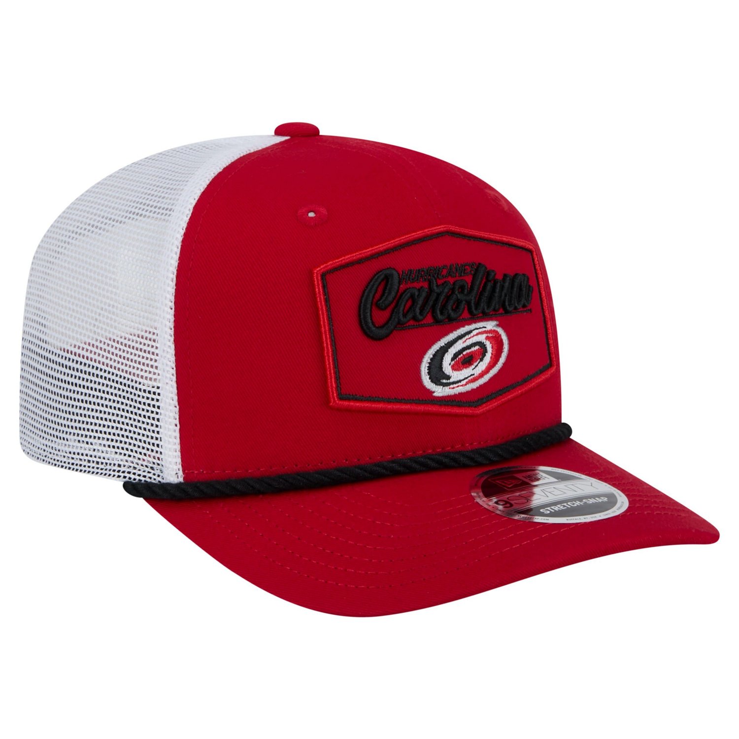 New Era White Carolina Hurricanes Team Patch Basic 9SEVENTY Adjustable Trucker Hat