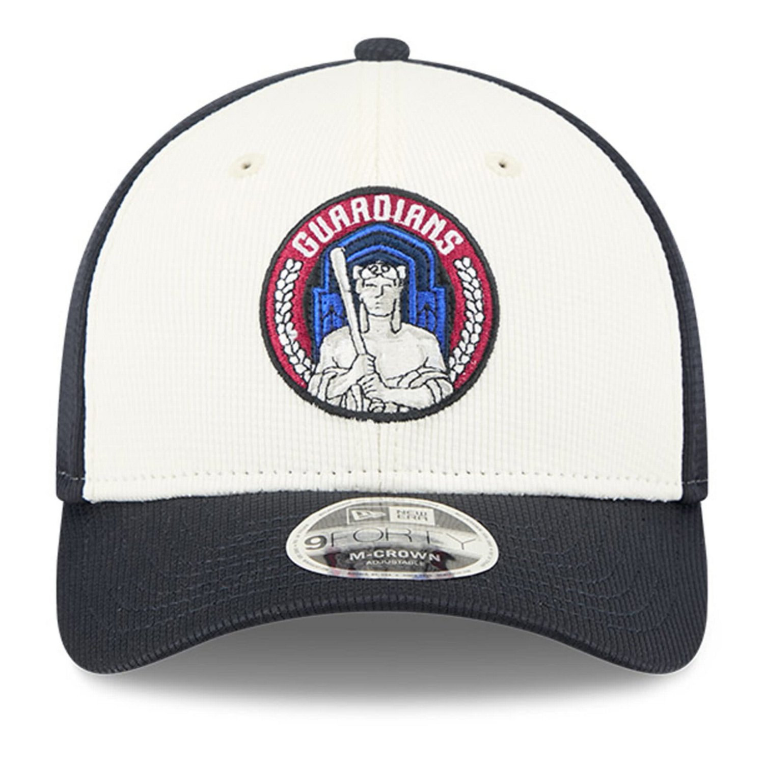 New Era White Cleveland Guardians City Connect Batting Practice 9FORTY M-Crown Adjustable Hat - view number 2