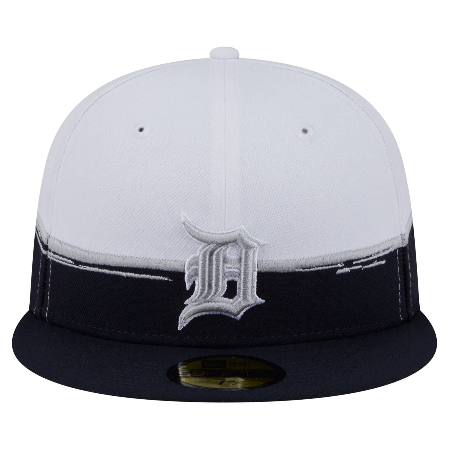 New Era White Detroit Tigers Paint Stroke 59FIFTY Fitted Hat - view number 2