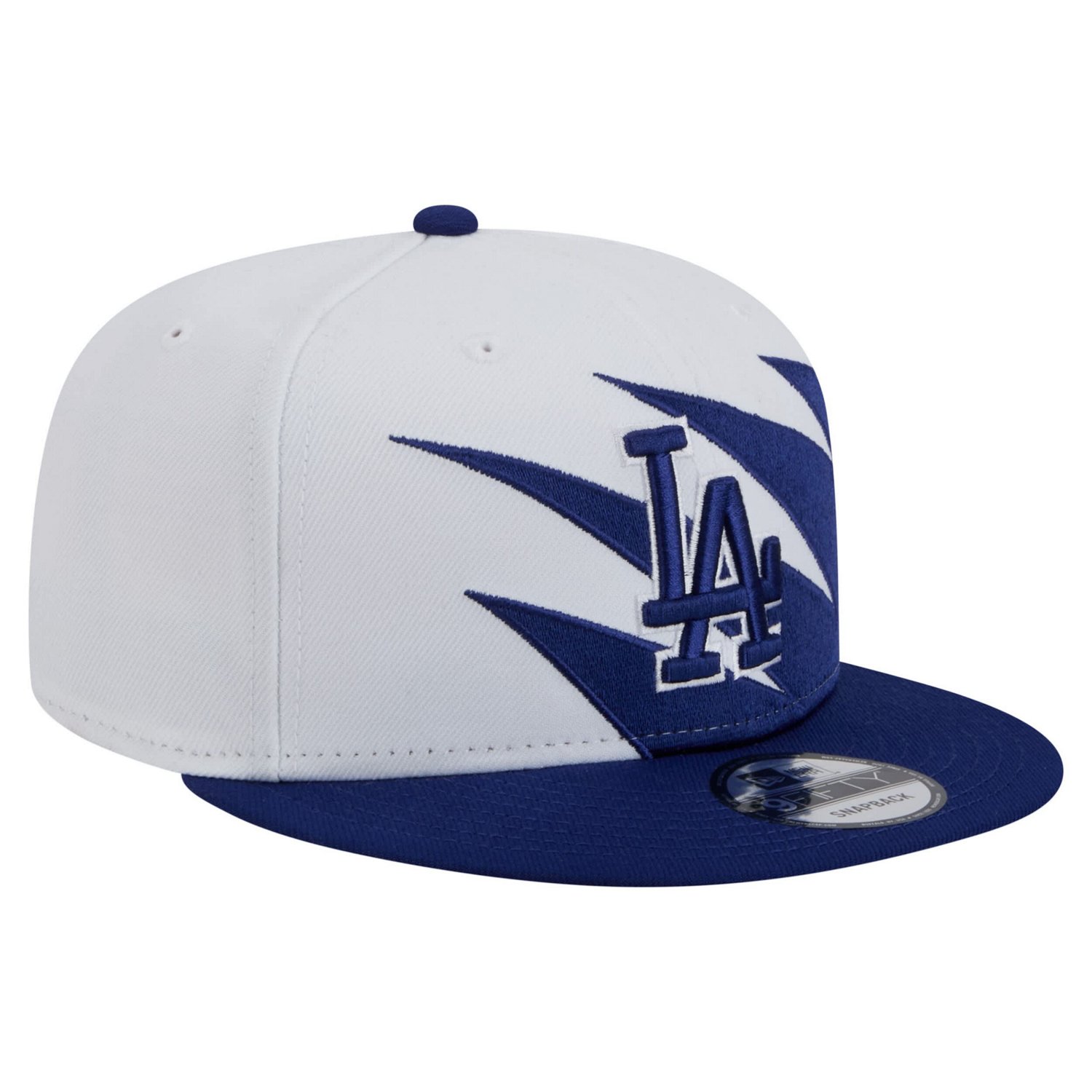 New Era White Los Angeles Dodgers Jagged 9FIFTY Snapback Hat                                                                     - view number 3