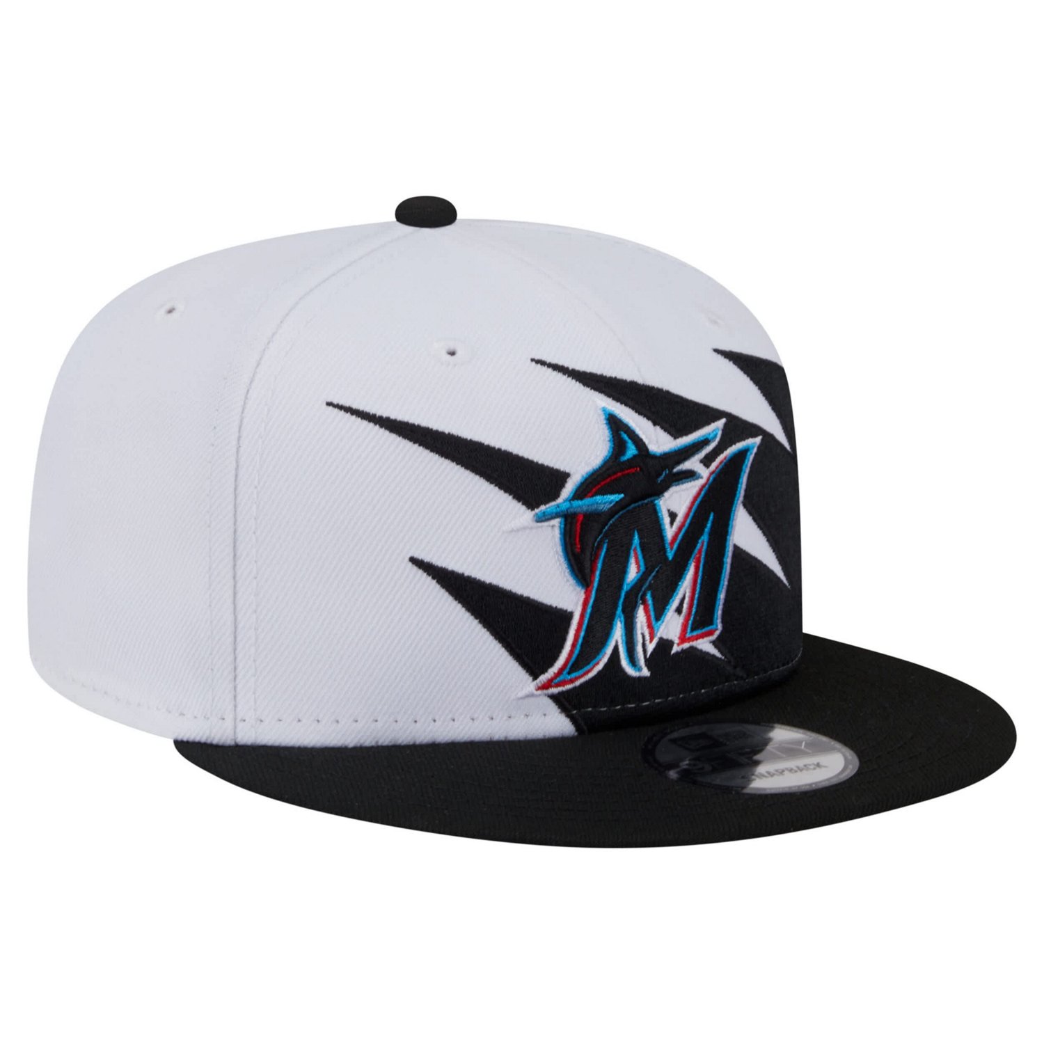 New Era White Miami Marlins Jagged 9FIFTY Snapback Hat