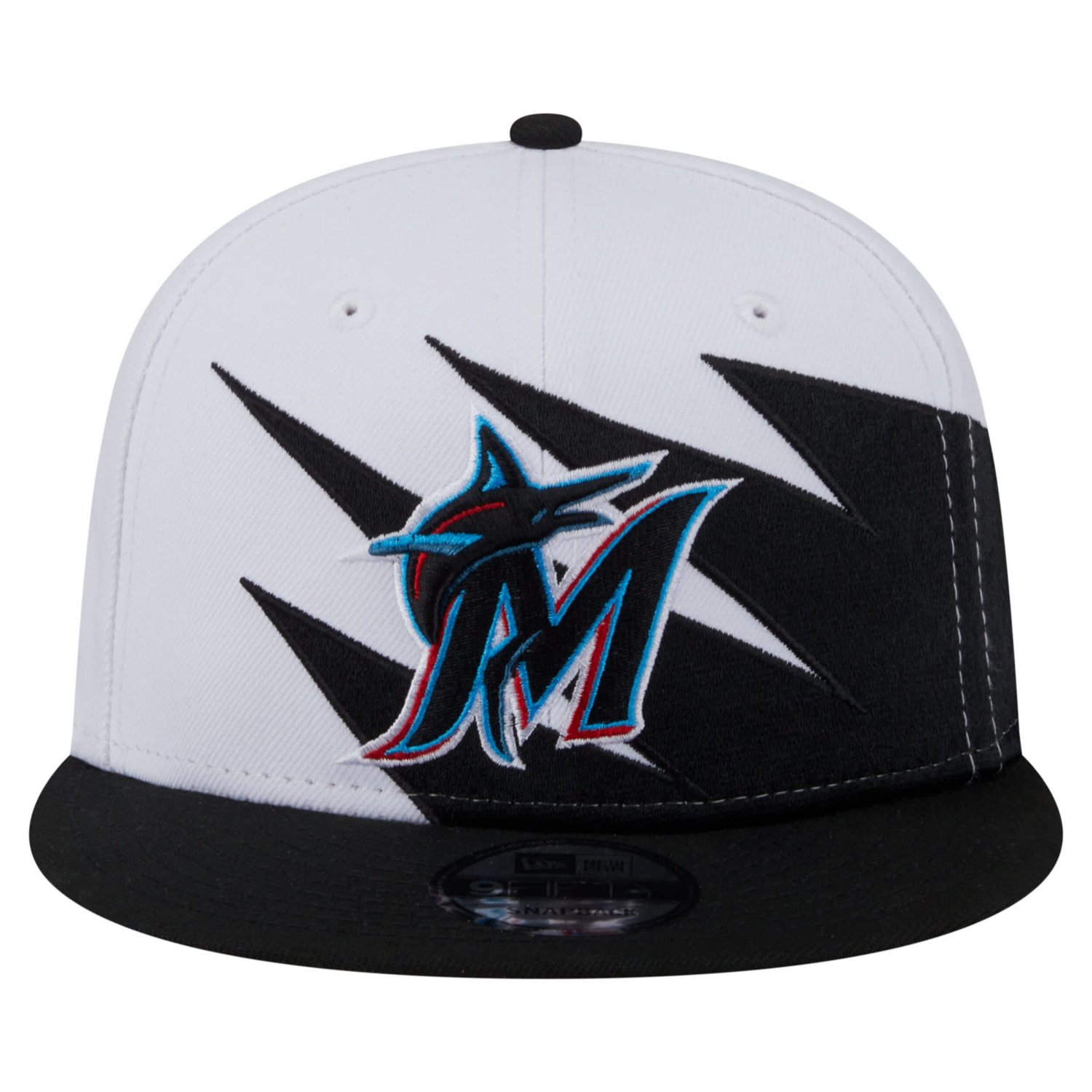 New Era White Miami Marlins Jagged 9FIFTY Snapback Hat