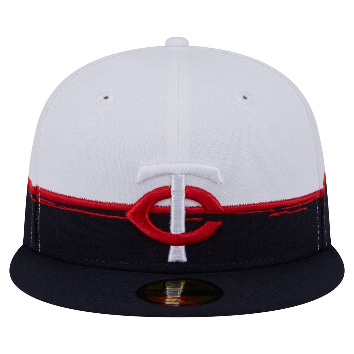 New Era White Minnesota Twins Paint Stroke 59FIFTY Fitted Hat - view number 2