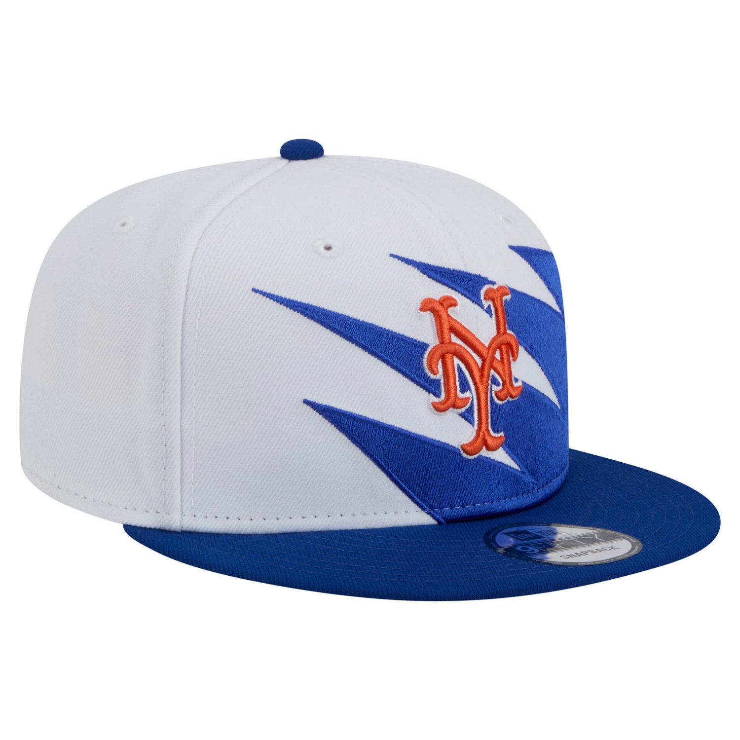 New Era White New York Mets Jagged 9FIFTY Snapback Hat                                                                           - view number 3