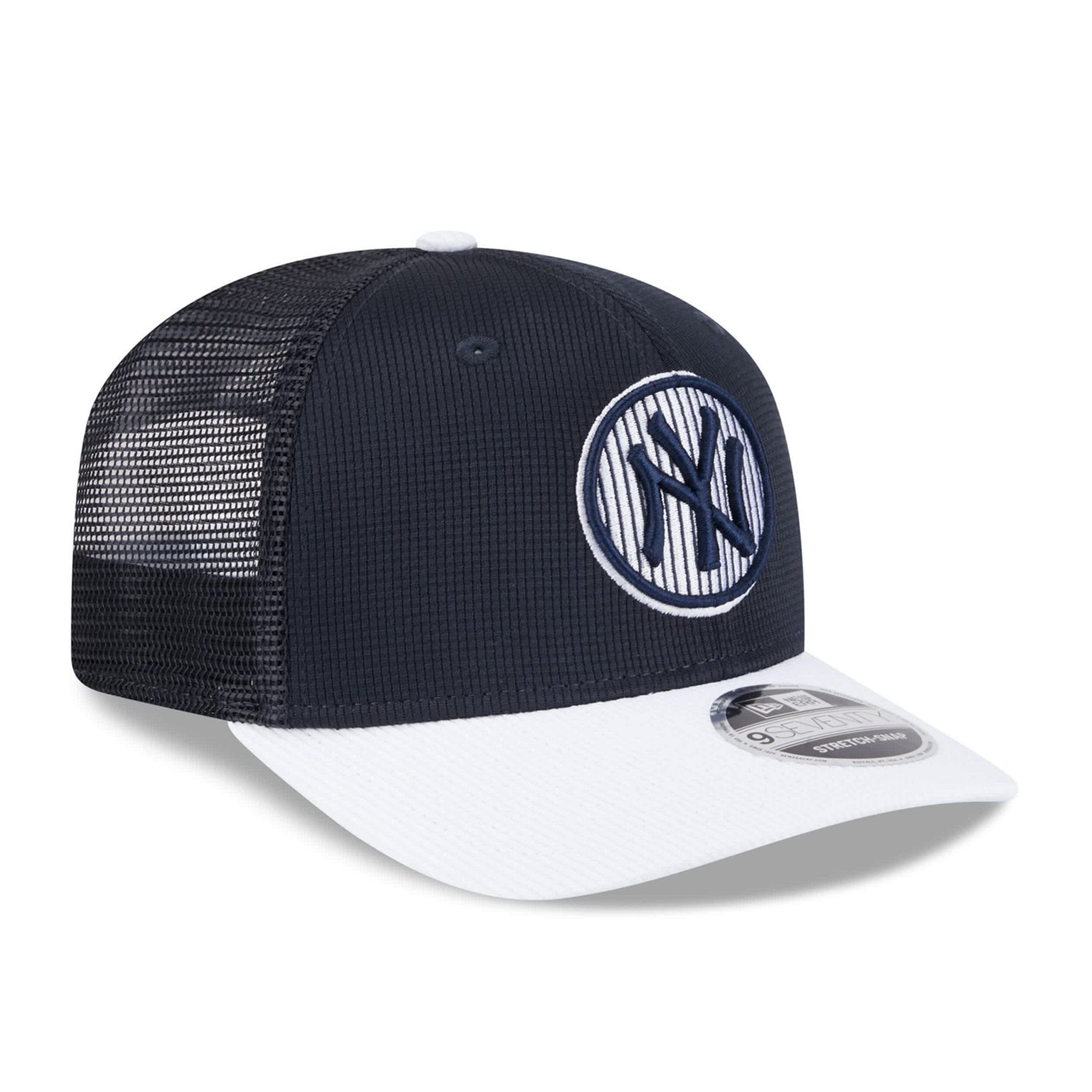 New Era White New York Yankees 2025 Batting Practice 9SEVENTY Stretch-Snap Trucker Hat
