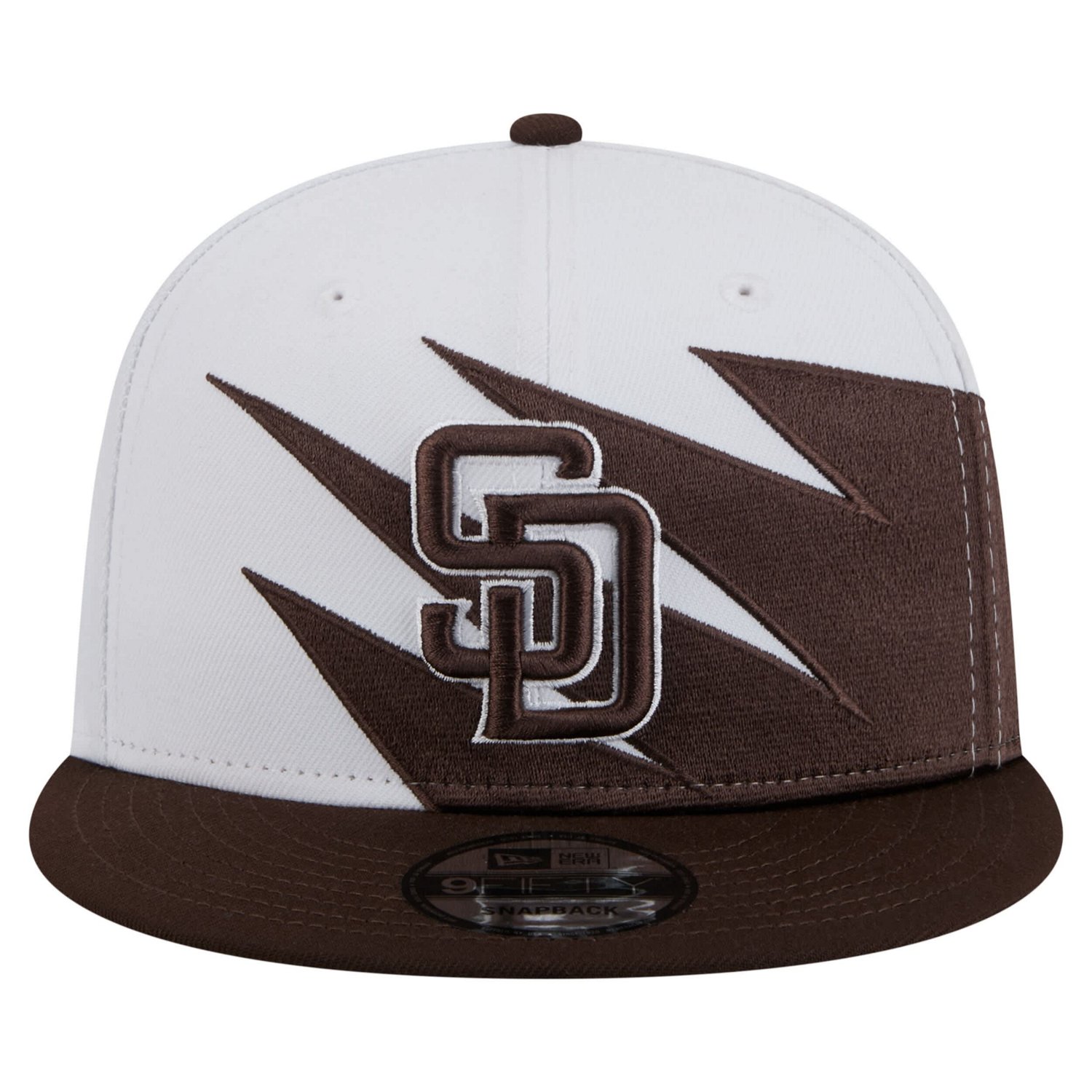 New Era White San Diego Padres Jagged 9FIFTY Snapback Hat - view number 2