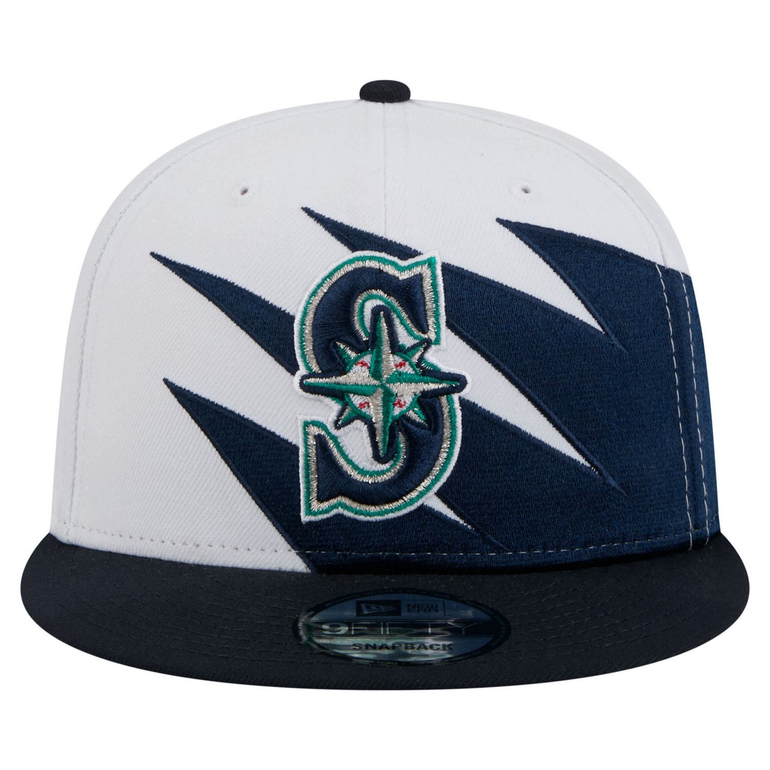 New Era White Seattle Mariners Jagged 9FIFTY Snapback Hat - view number 2