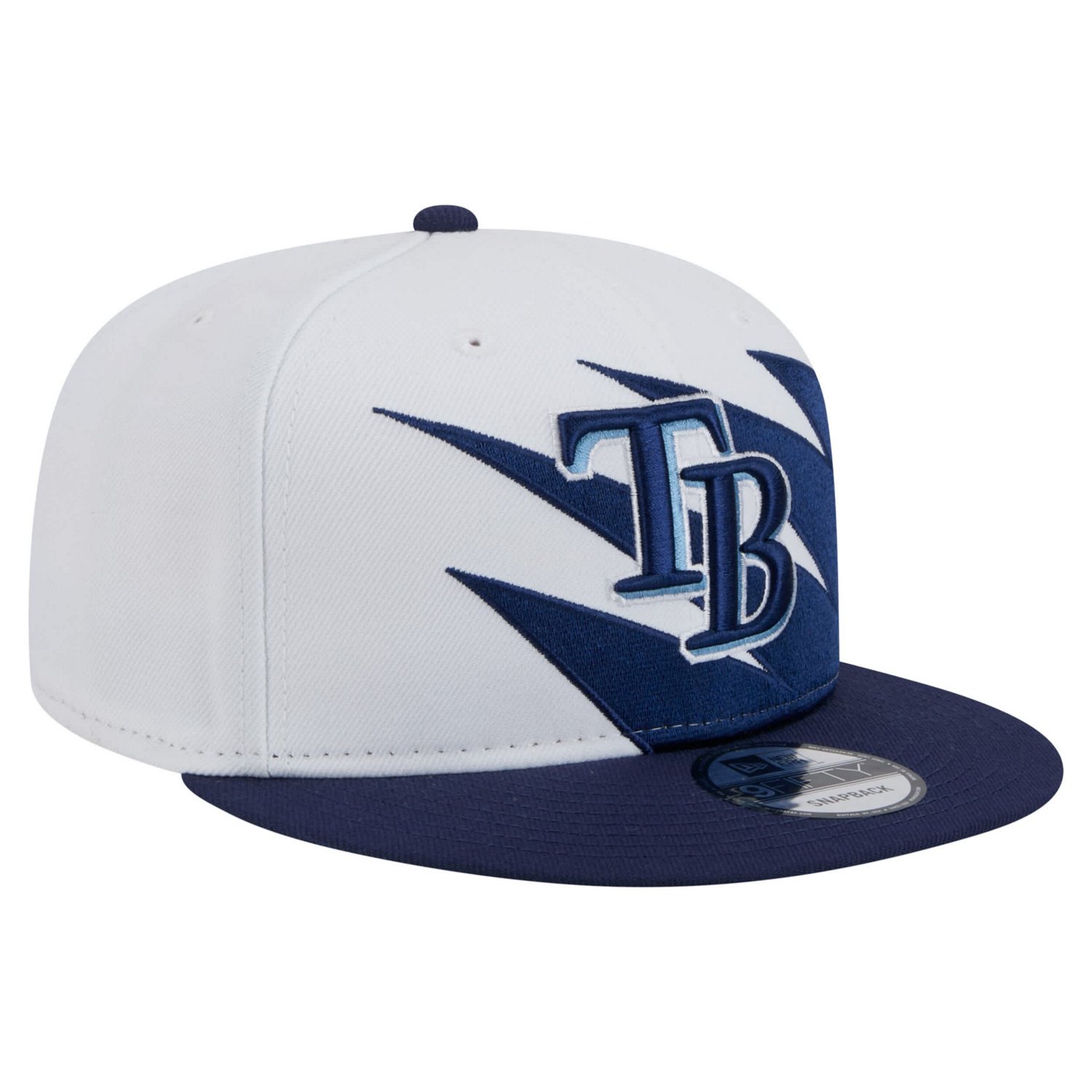 New Era White Tampa Bay Rays Jagged 9FIFTY Snapback Hat - view number 3