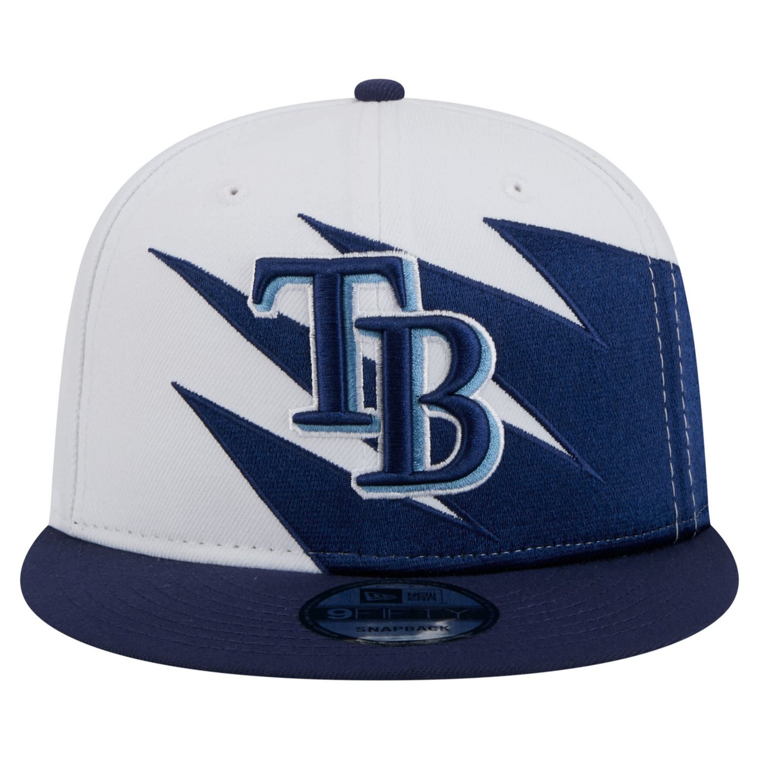 New Era White Tampa Bay Rays Jagged 9FIFTY Snapback Hat - view number 2