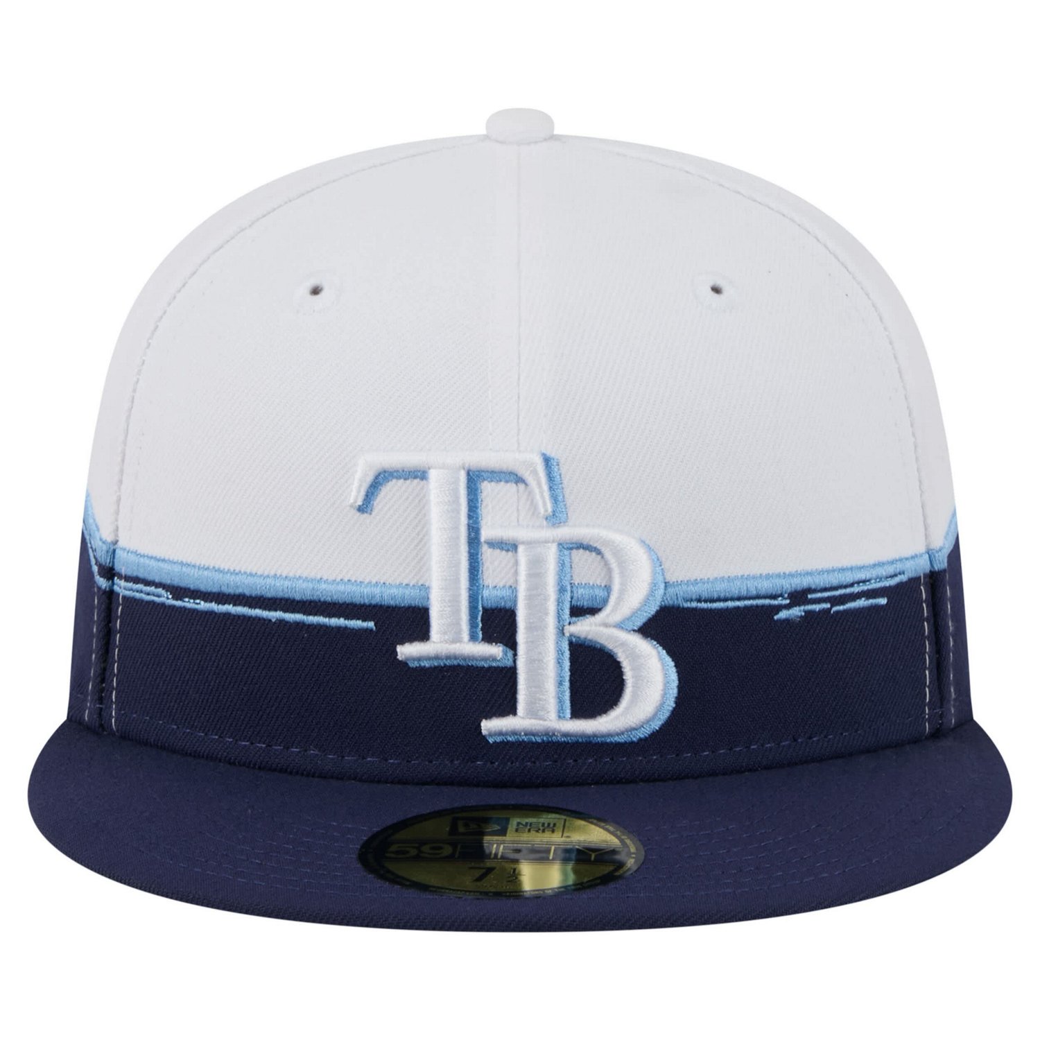 New Era White Tampa Bay Rays Paint Stroke 59FIFTY Fitted Hat - view number 2